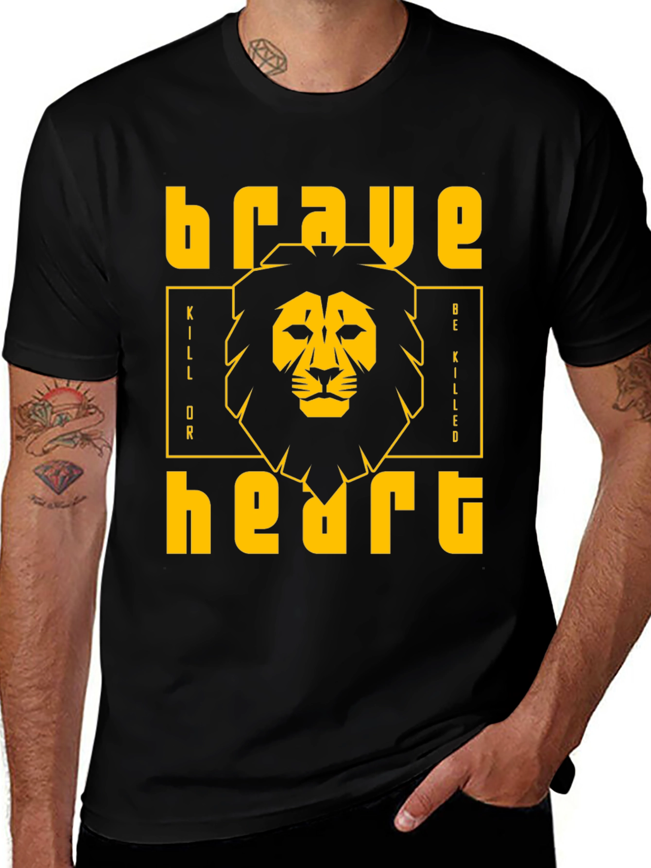 Brave Heart Graphic Print Tee