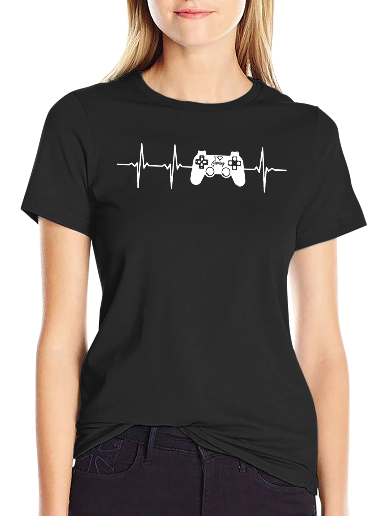 Gamer Heartbeat T-Shirt - Love Gaming Pulse Tee