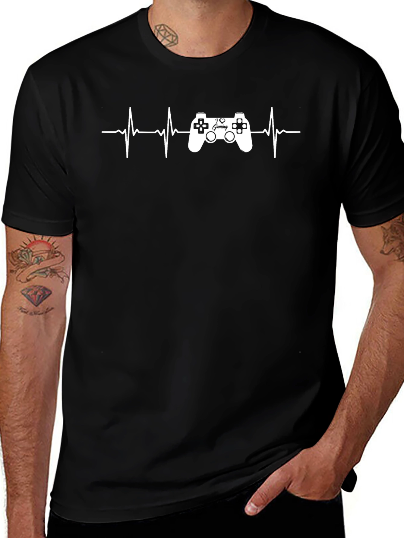 Gamer Heartbeat T-Shirt - Love Gaming Pulse Tee