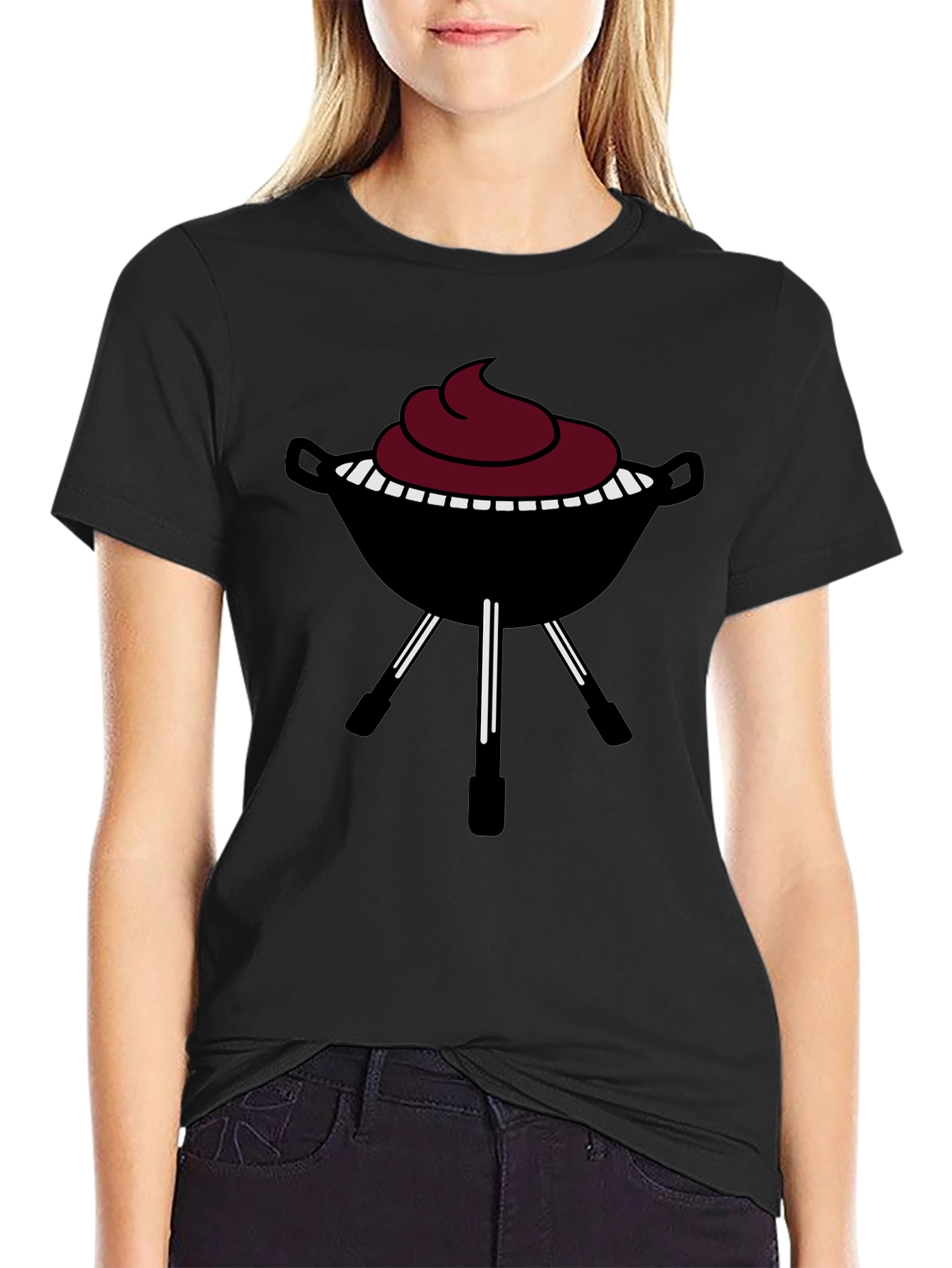 BBQ Grill Graphic Tee - Black T-Shirt