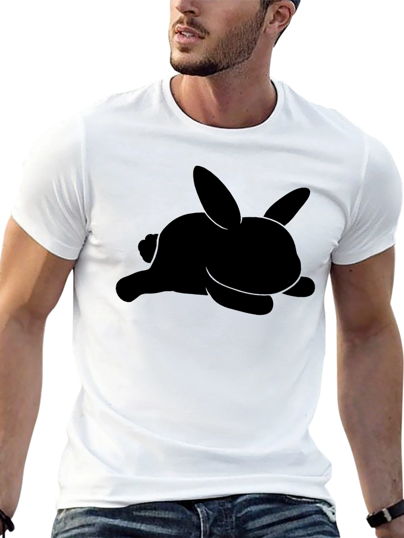 Black Rabbit Graphic Tee - Stylish & Comfy