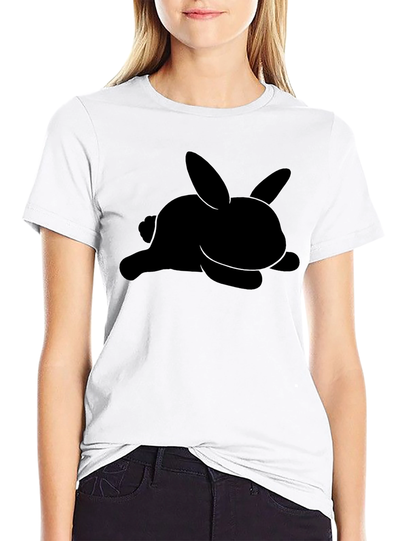 Black Rabbit Graphic Tee - Stylish & Comfy