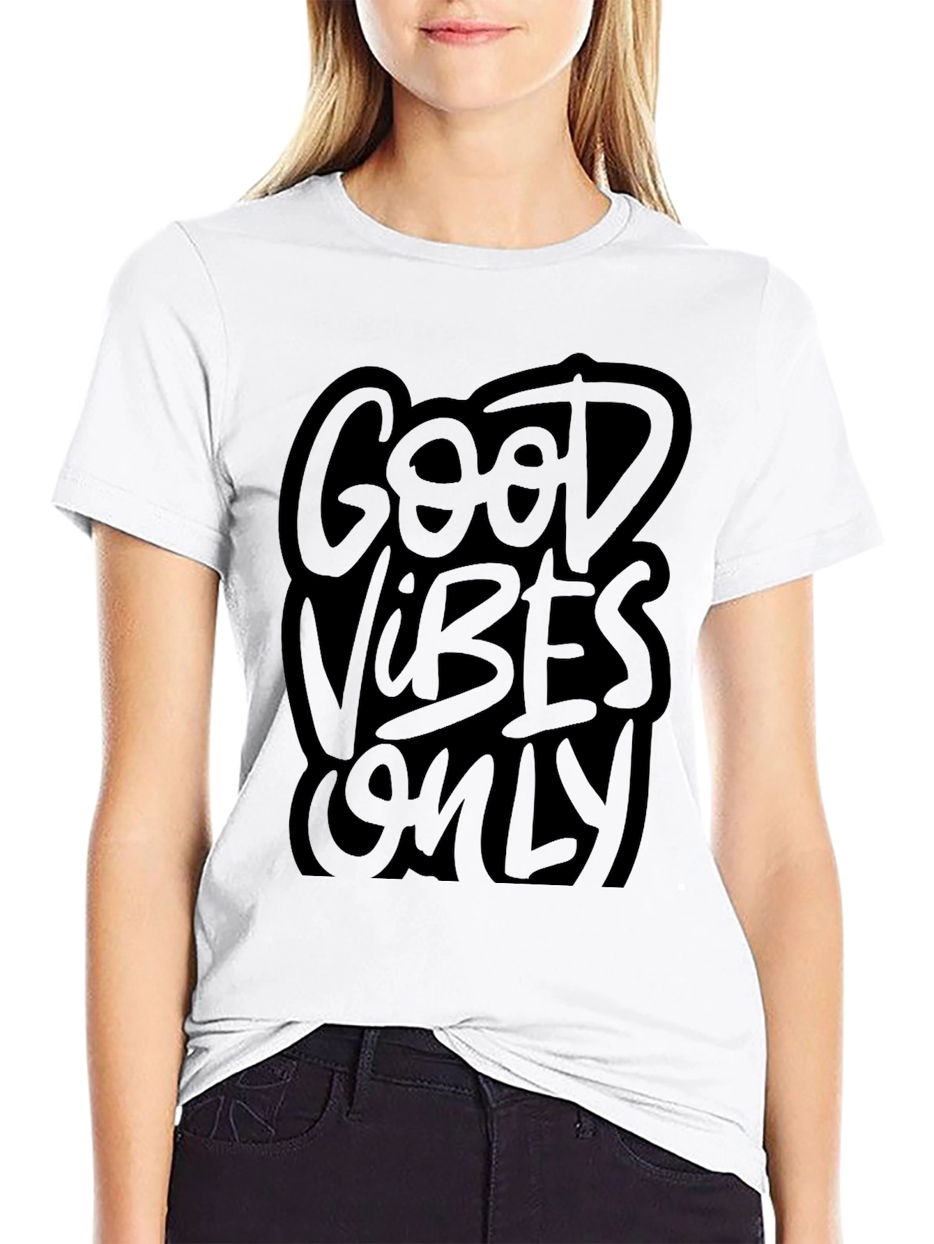 Good Vibes Only Black Graphic Tee