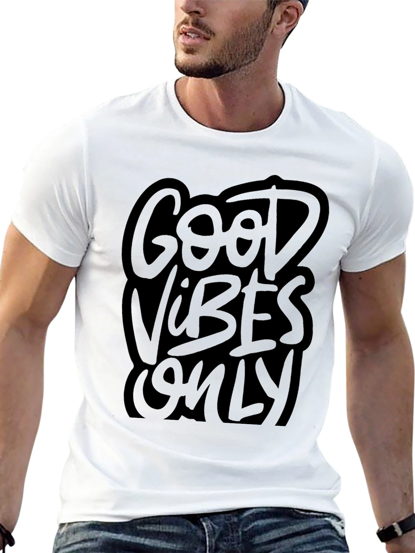 Good Vibes Only Black Graphic Tee