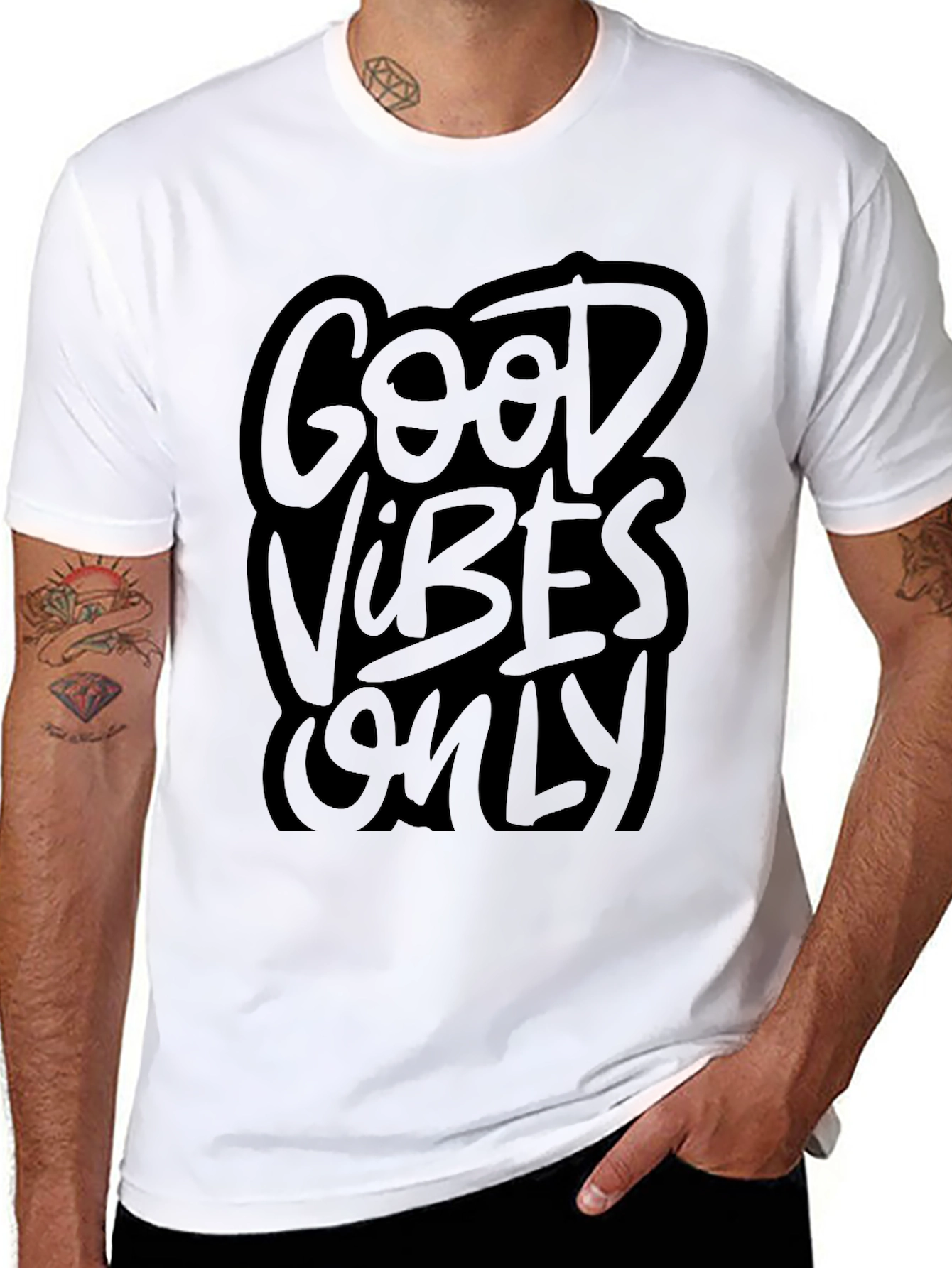 Good Vibes Only Black Graphic Tee