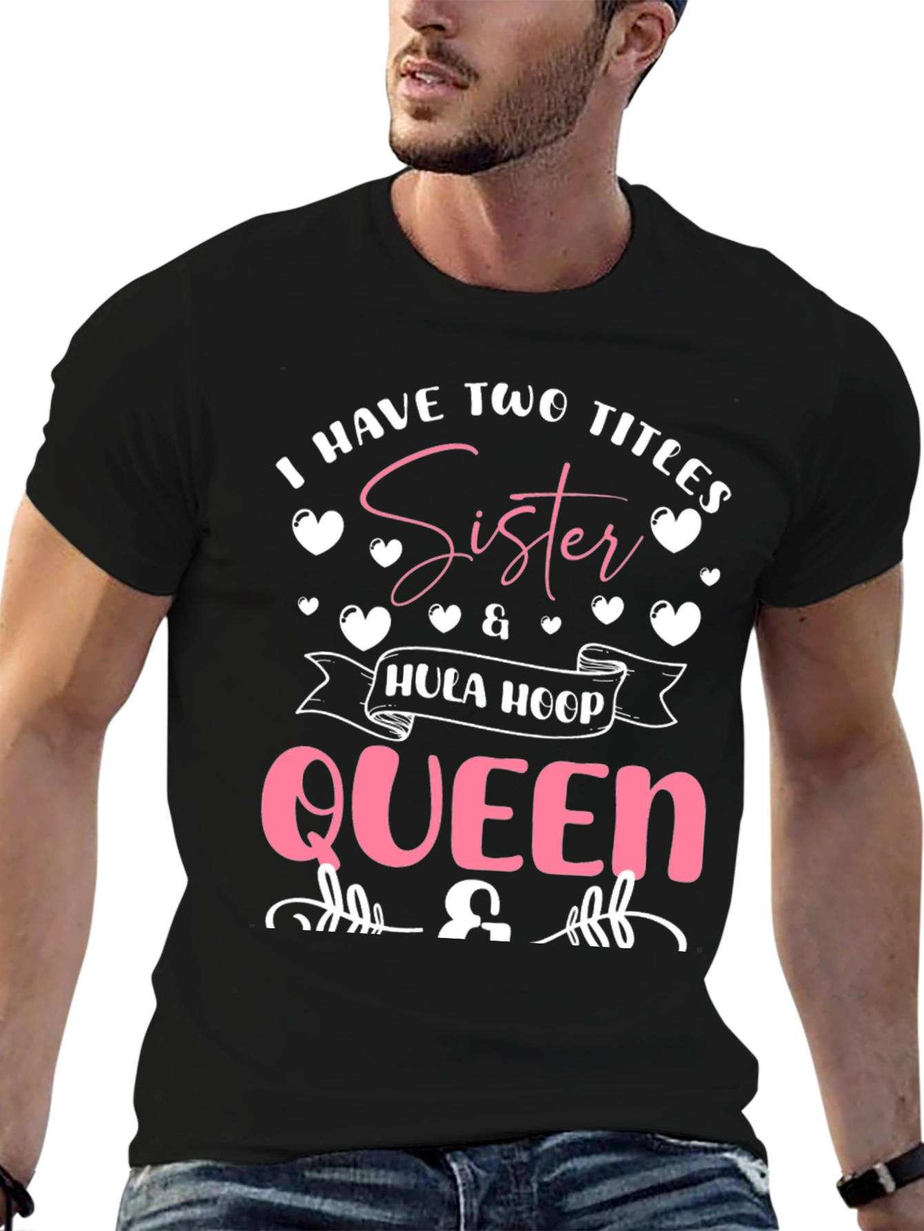 Sister Hula Hoop Queen Black T-Shirt