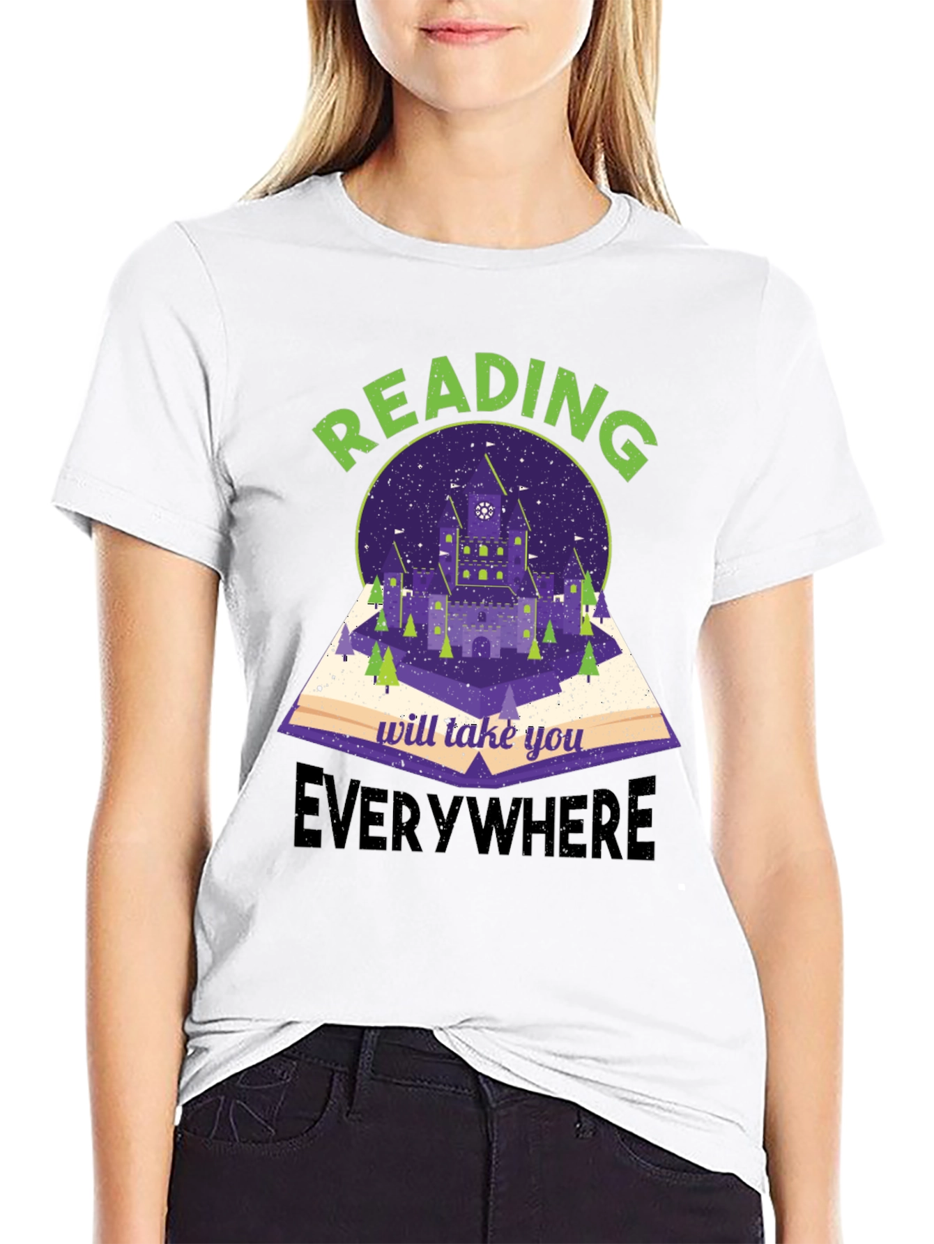 Reading Takes You Everywhere Graphic T-Shirt