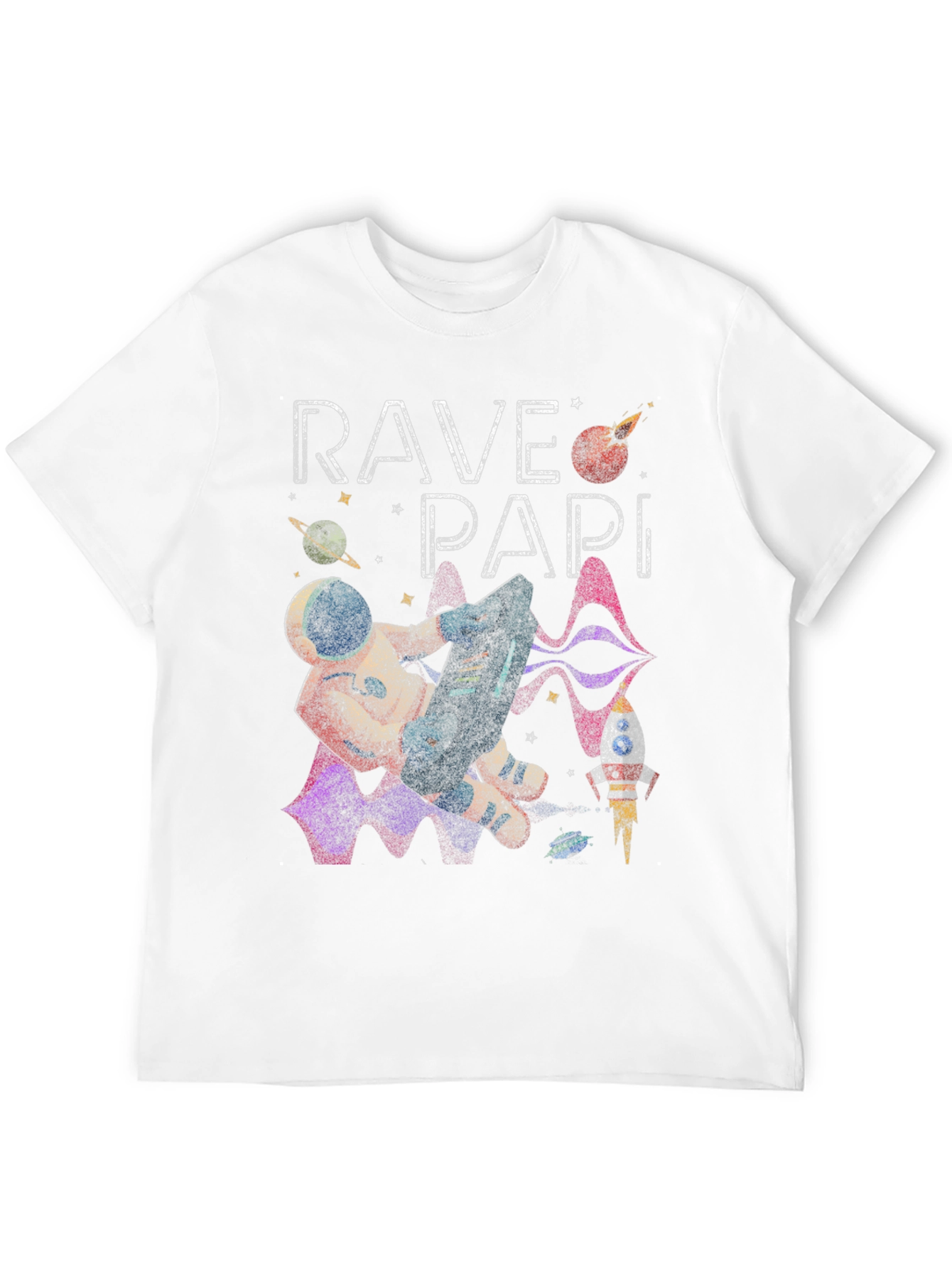 Rave Papi Graphic T-Shirt - Astronaut DJ in Space