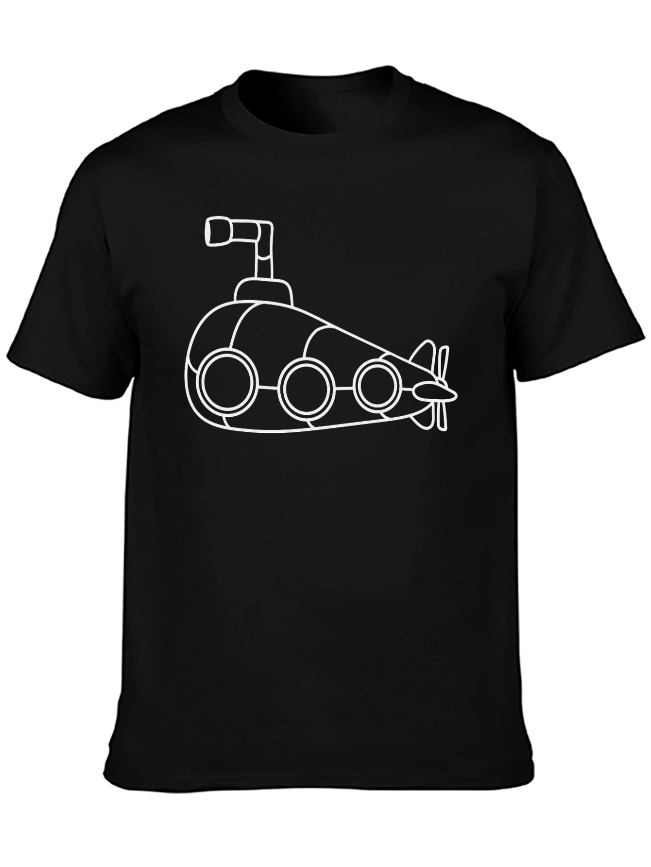 Cartoon Submarine Graphic T-Shirt