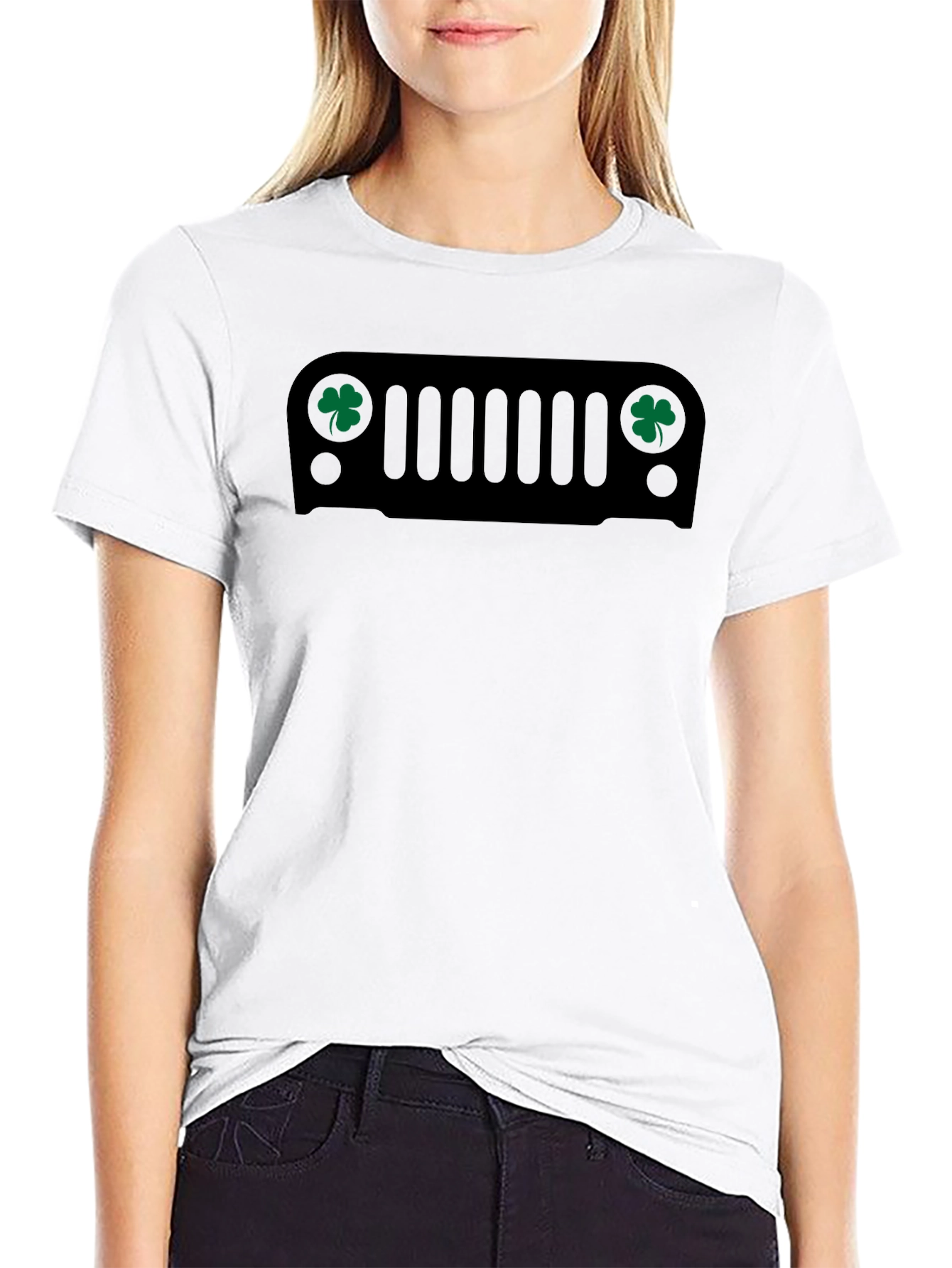 St Patricks Day Jeep Shamrock T-Shirt