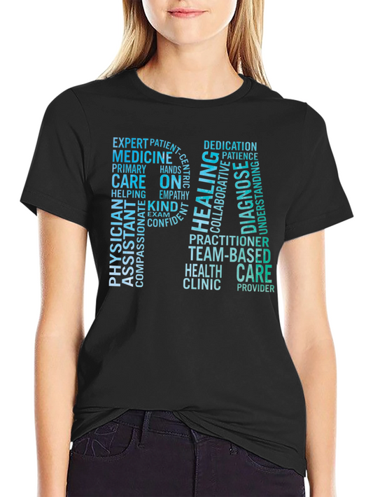RN Word Cloud T-Shirt - Medical Professional Tee