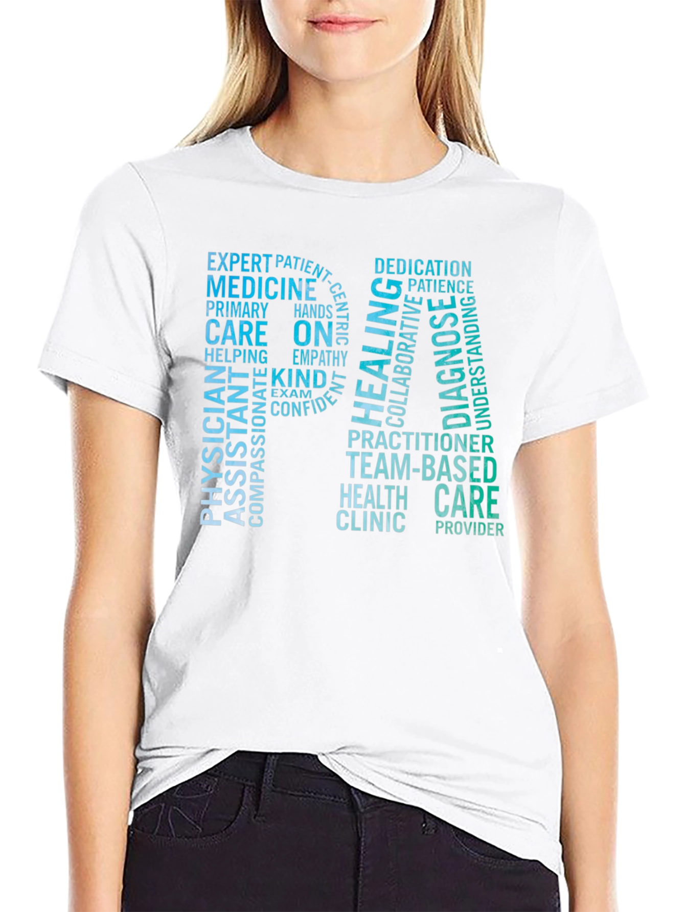 RN Word Cloud T-Shirt - Medical Professional Tee