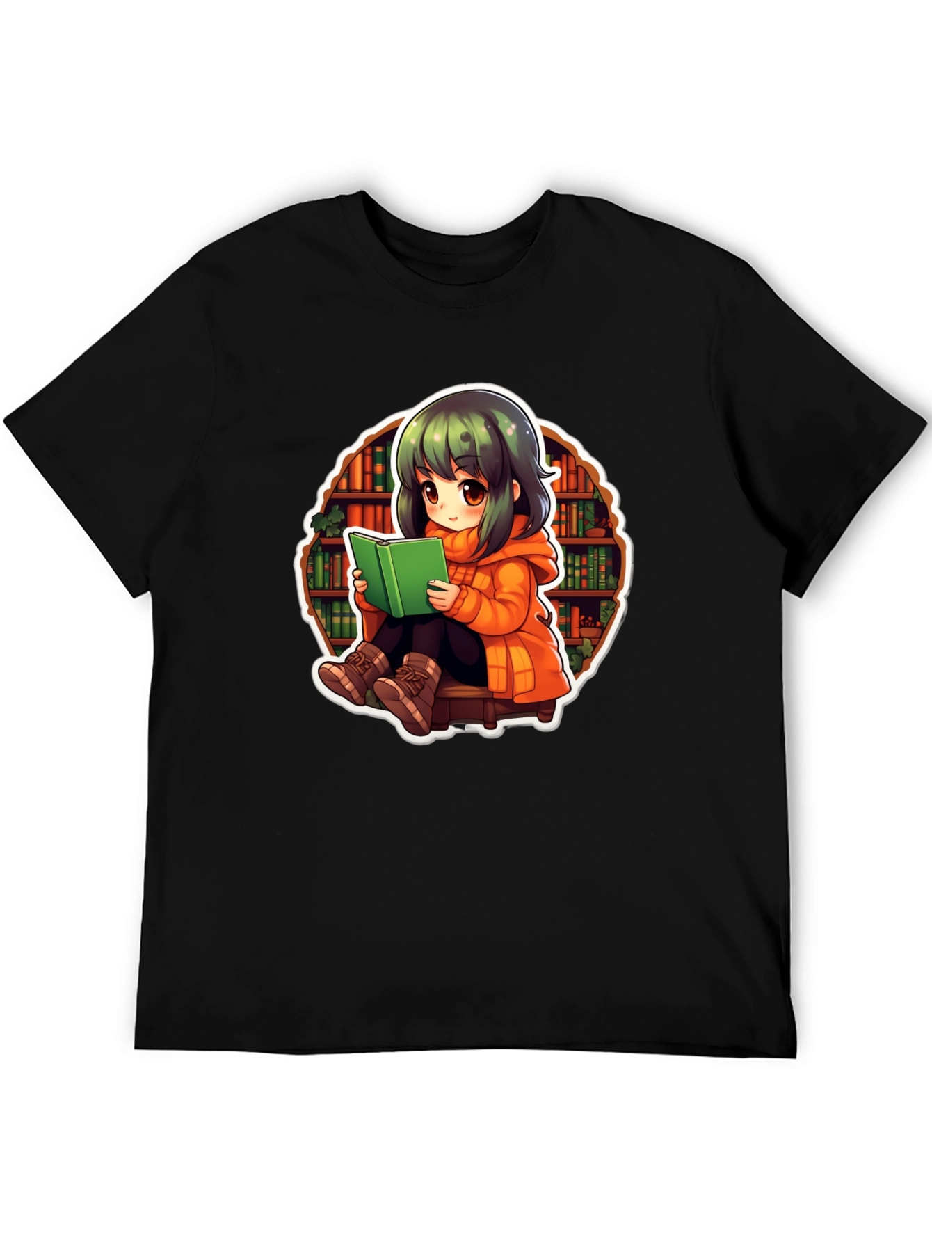 Anime Girl Reading T-Shirt - Book Lover Tee