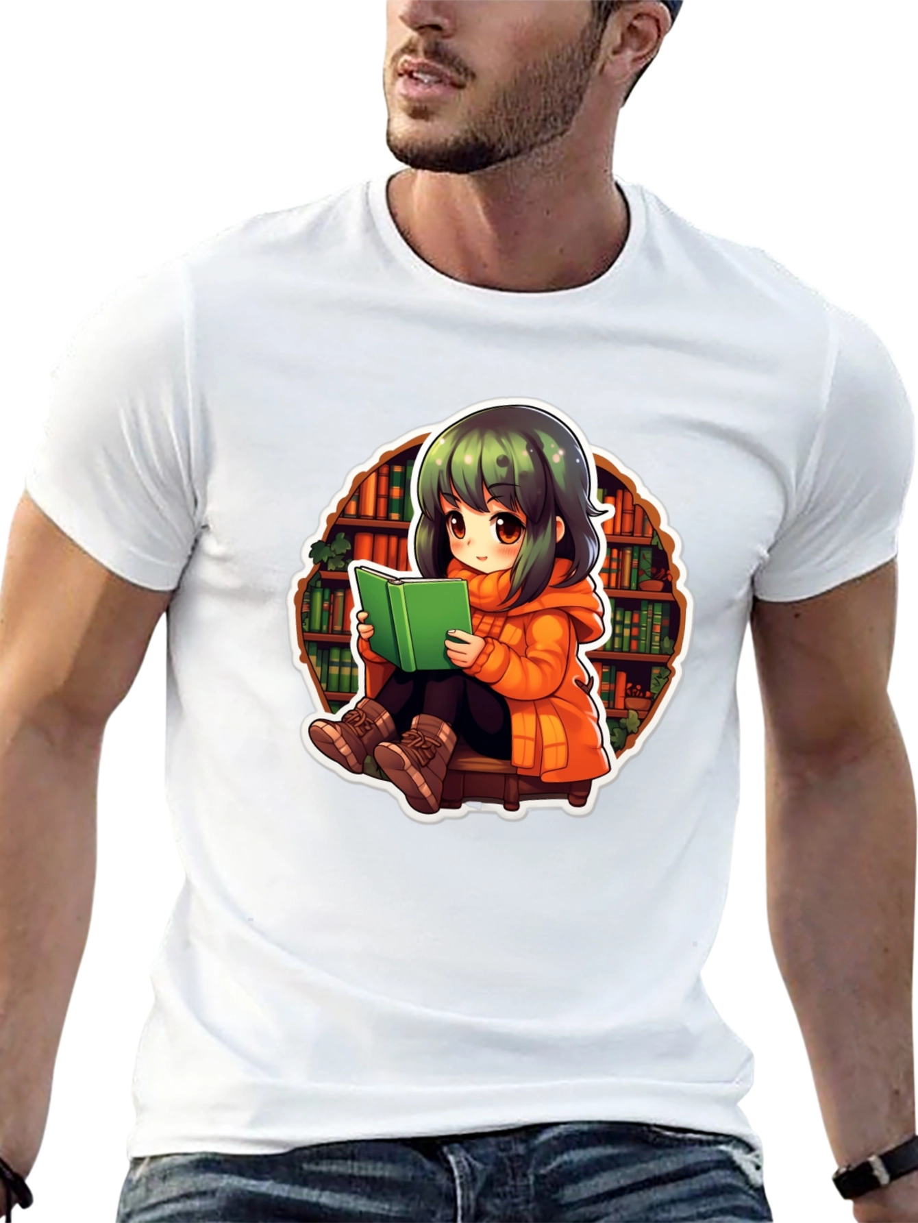Anime Girl Reading T-Shirt - Book Lover Tee