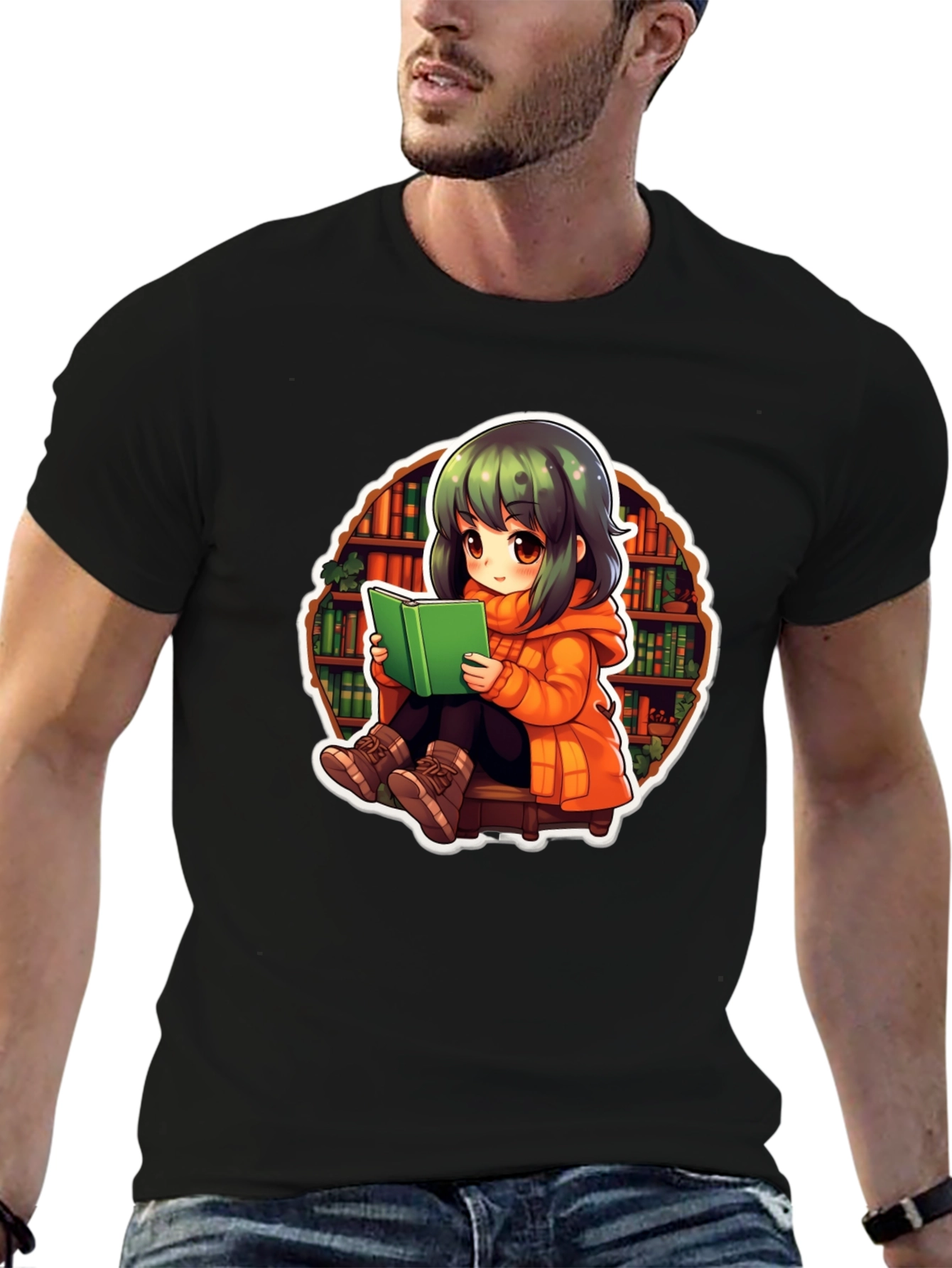 Anime Girl Reading T-Shirt - Book Lover Tee