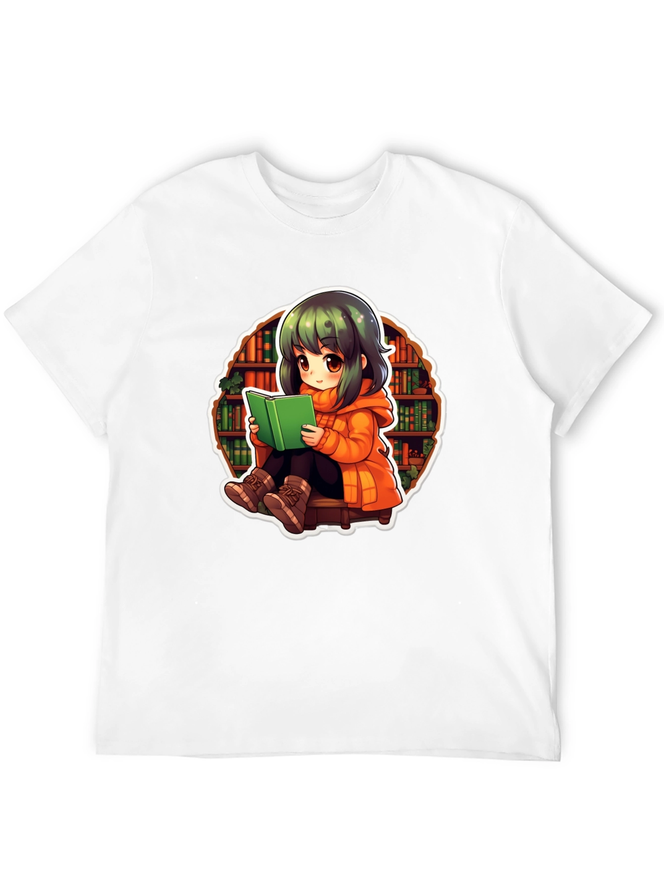 Anime Girl Reading T-Shirt - Book Lover Tee