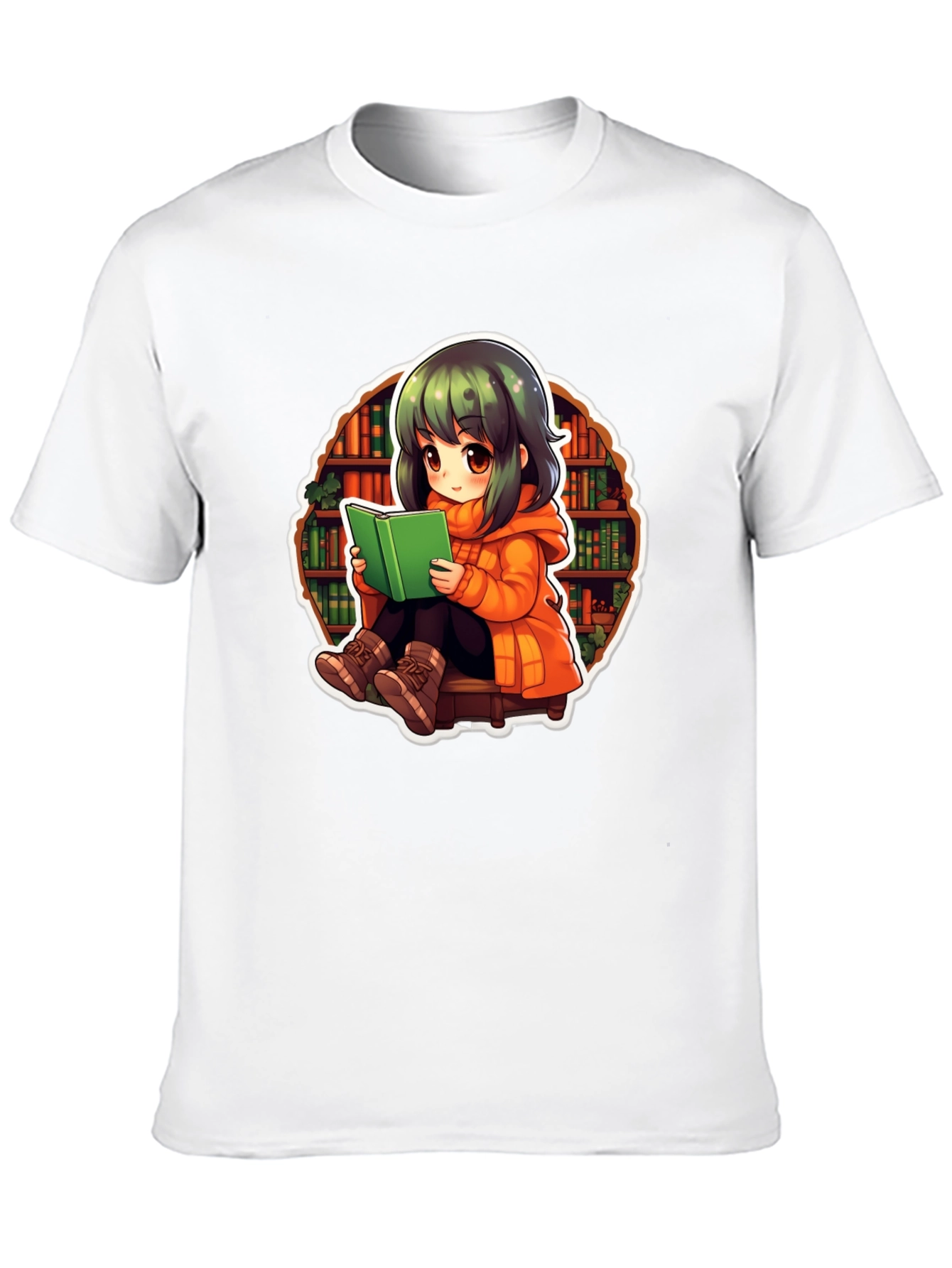 Anime Girl Reading T-Shirt - Book Lover Tee