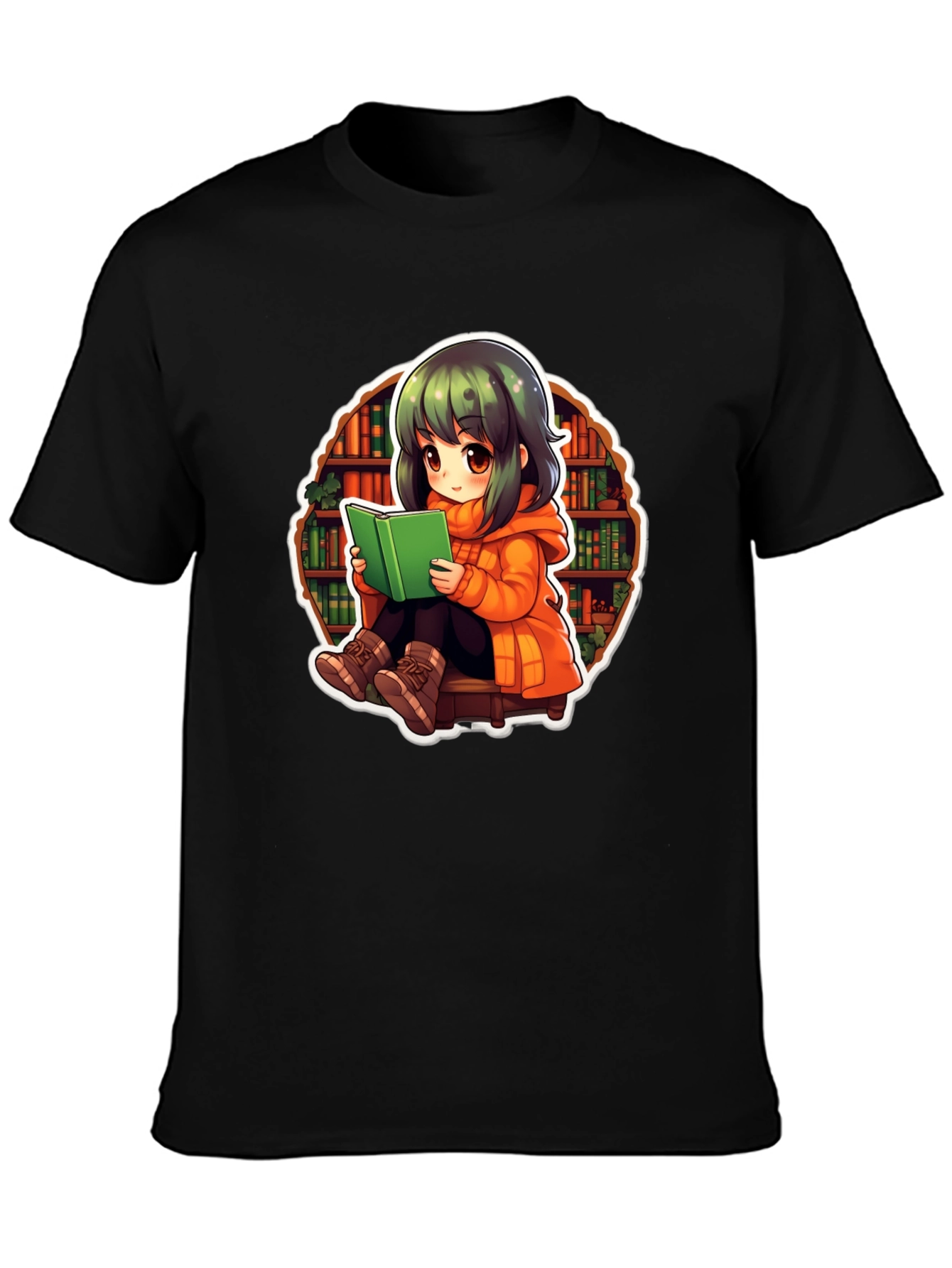 Anime Girl Reading T-Shirt - Book Lover Tee