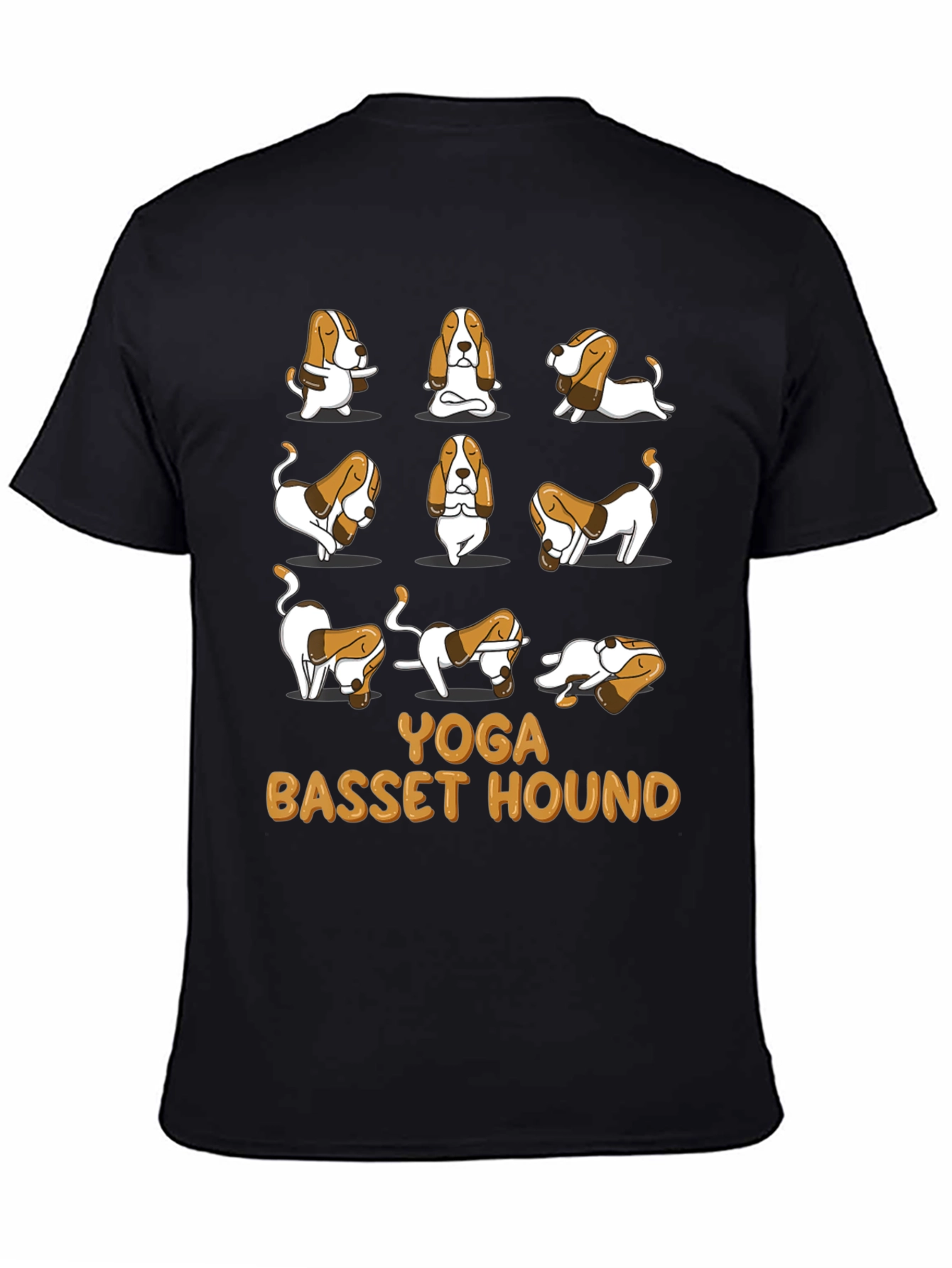 Yoga Basset Hound Graphic Tee