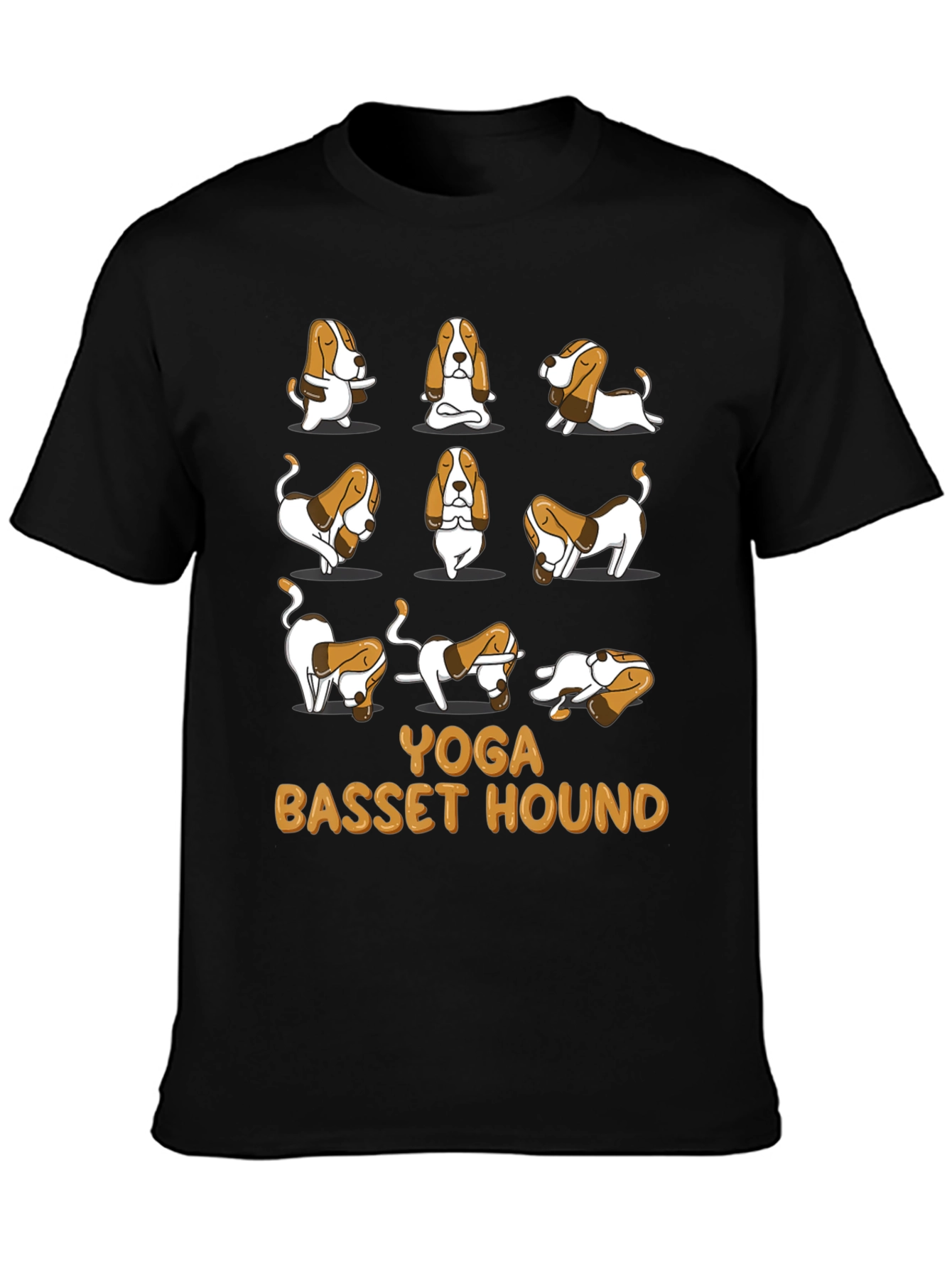 Yoga Basset Hound Graphic Tee