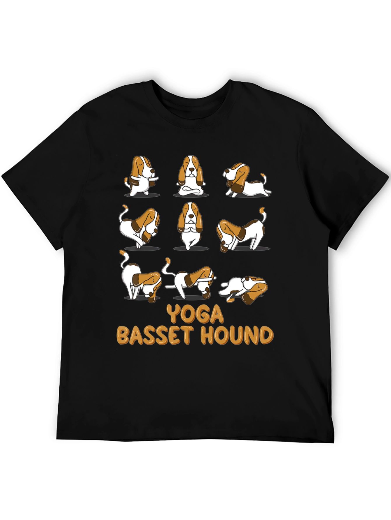 Yoga Basset Hound Graphic Tee