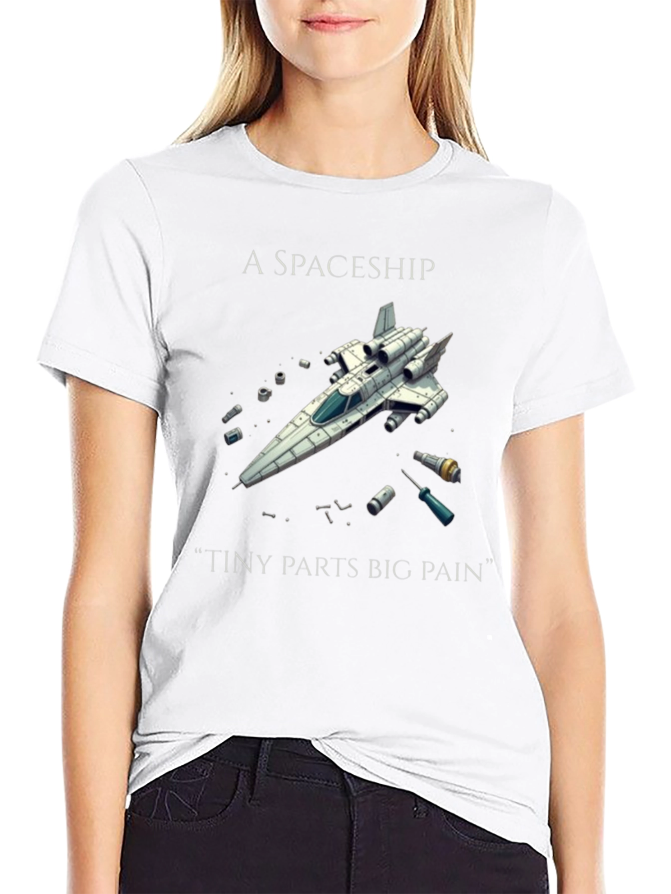 Spaceship Tiny Parts Big Pain T-Shirt