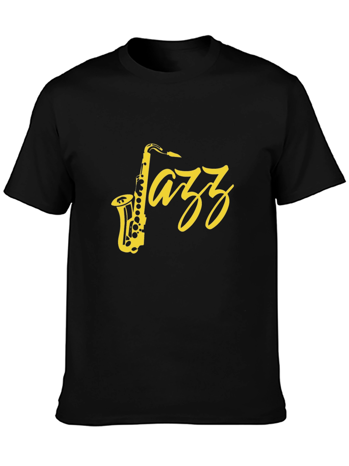 Black Jazz Saxophone Graphic T-Shirt