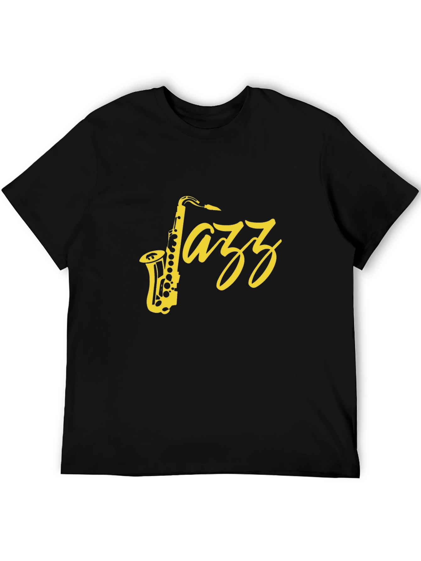 Black Jazz Saxophone Graphic T-Shirt