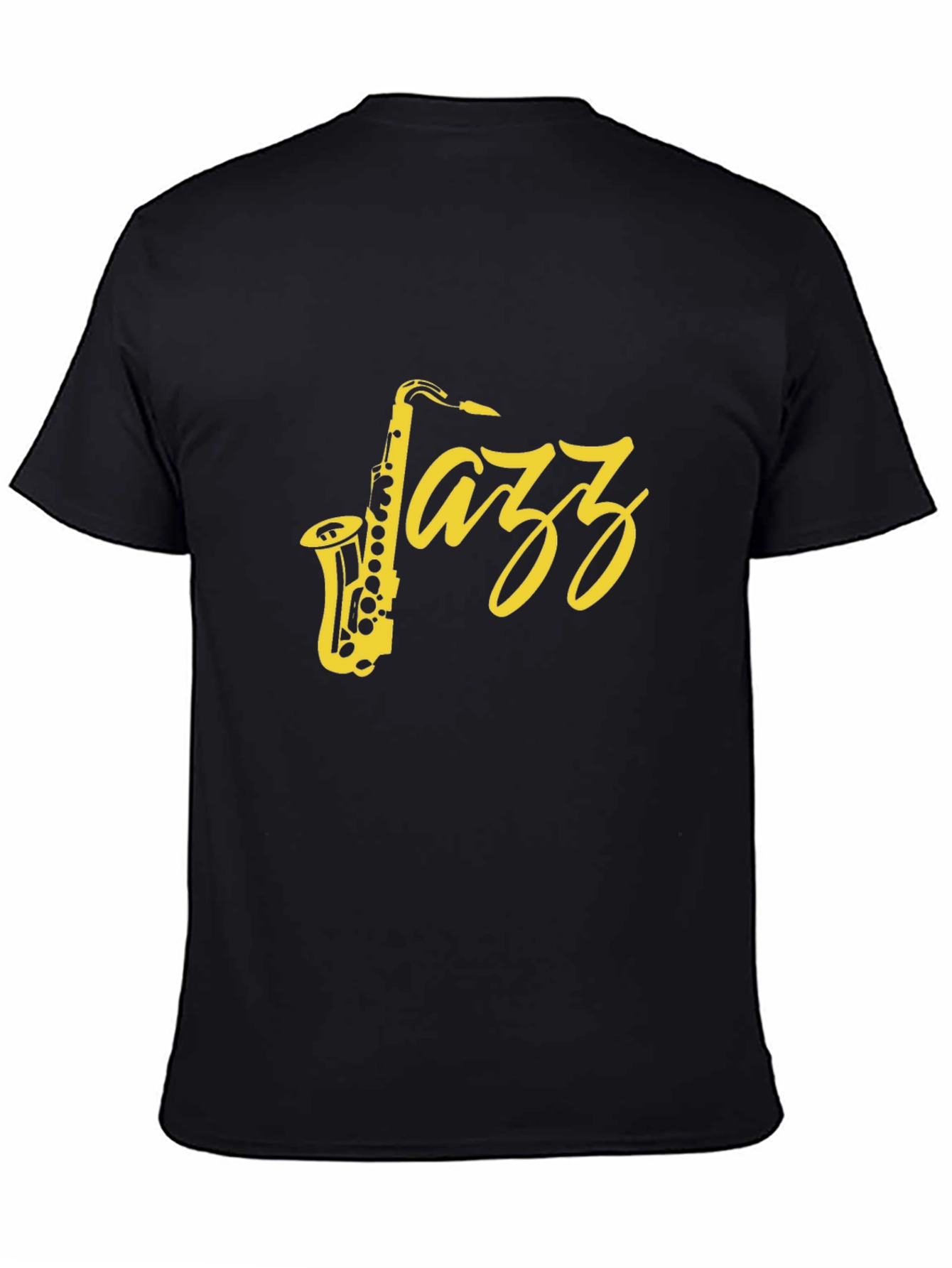 Black Jazz Saxophone Graphic T-Shirt