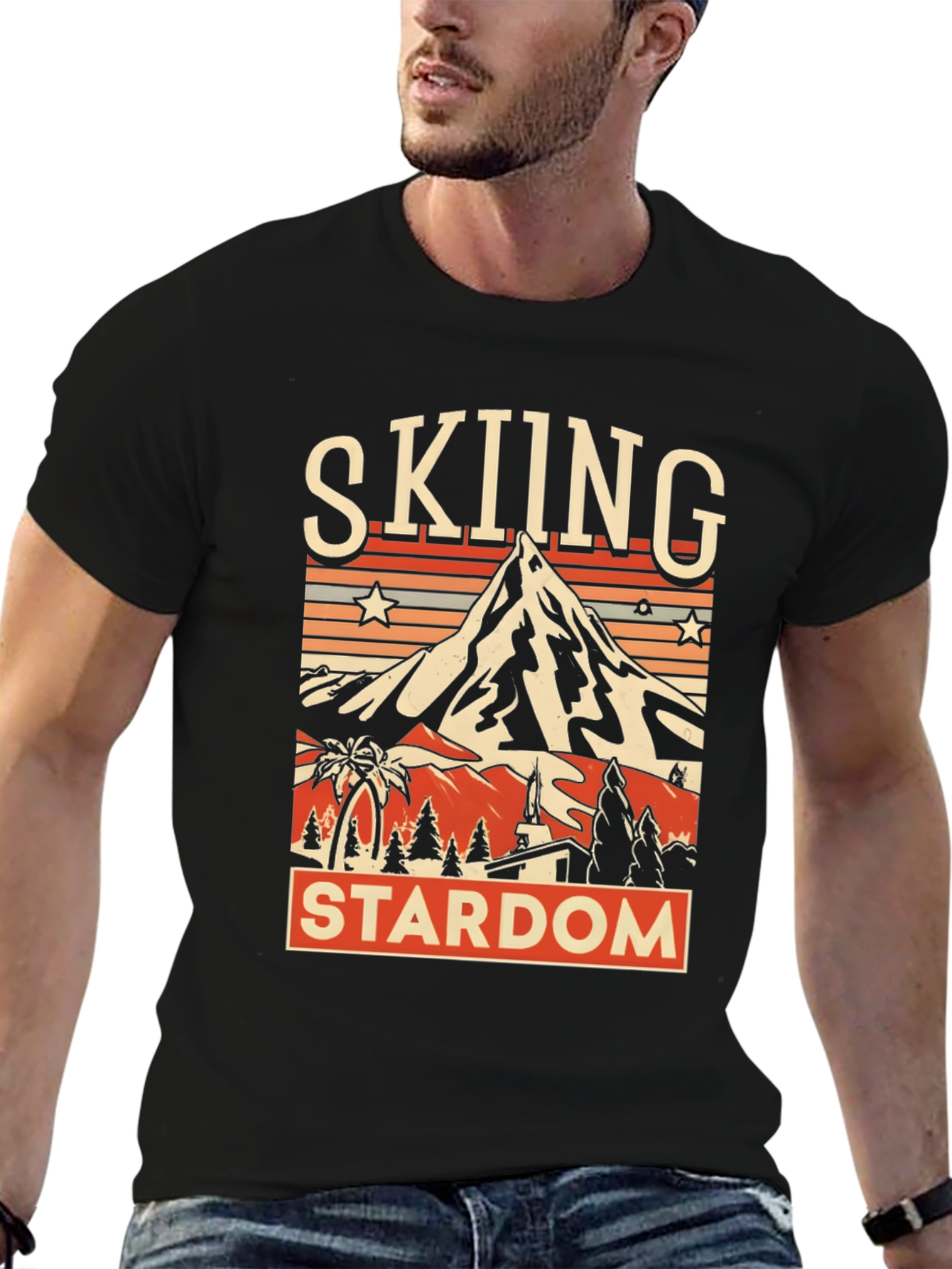 Skiing Stardom Graphic Tee