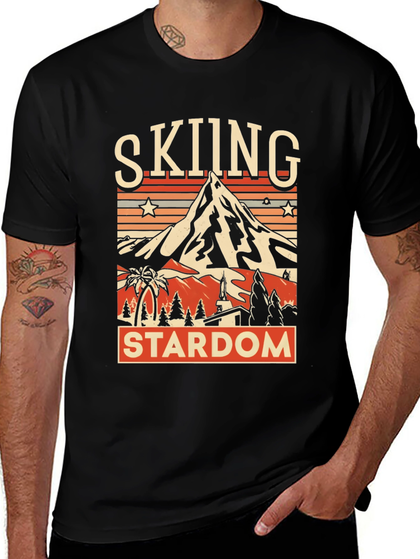 Skiing Stardom Graphic Tee