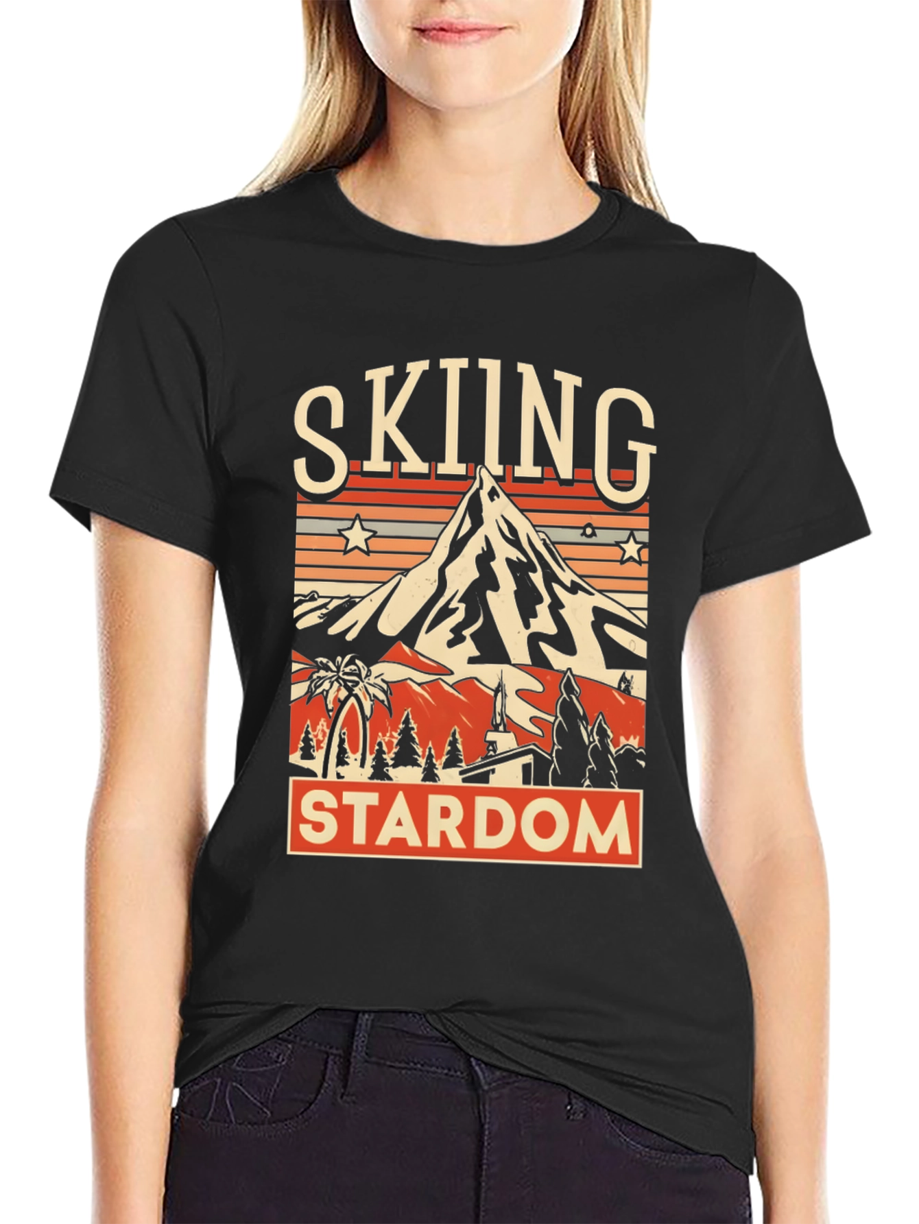 Skiing Stardom Graphic Tee