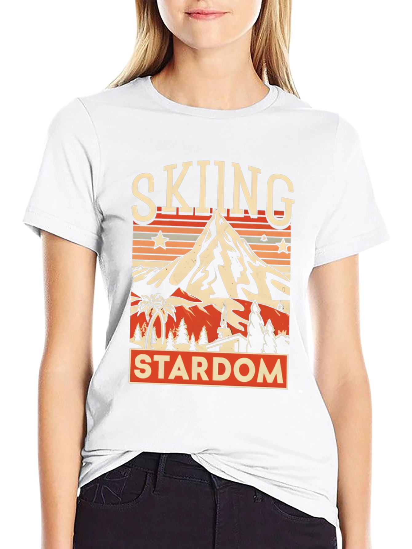 Skiing Stardom Graphic Tee