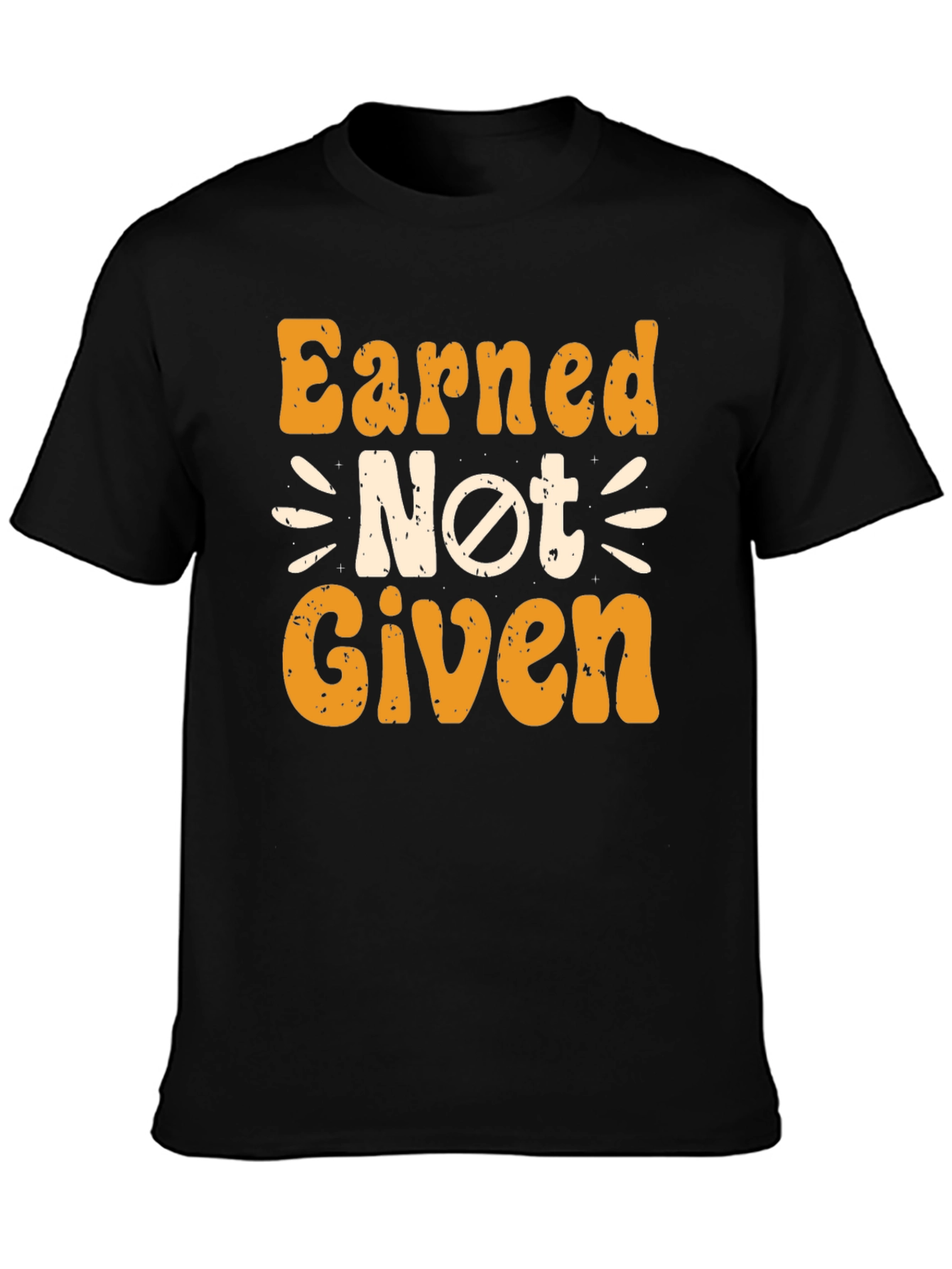 Earned Not Given Graphic Tee - Black