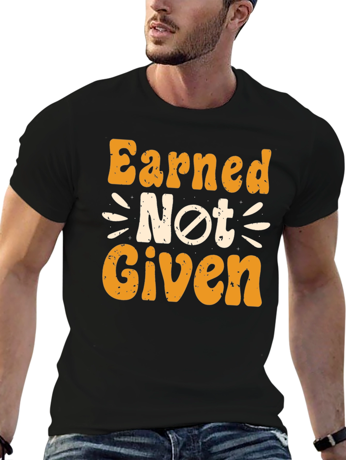 Earned Not Given Graphic Tee - Black