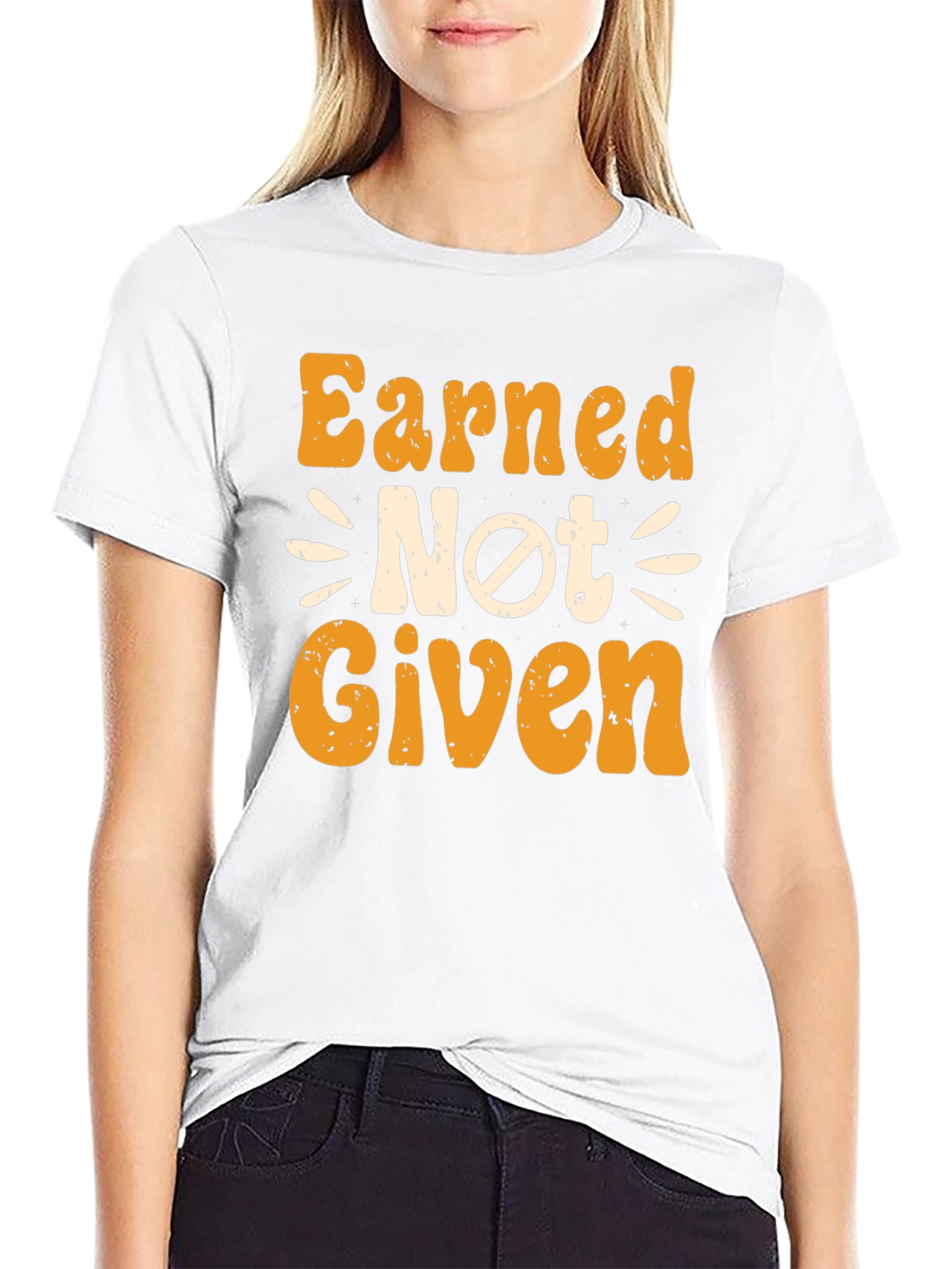 Earned Not Given Graphic Tee - Black