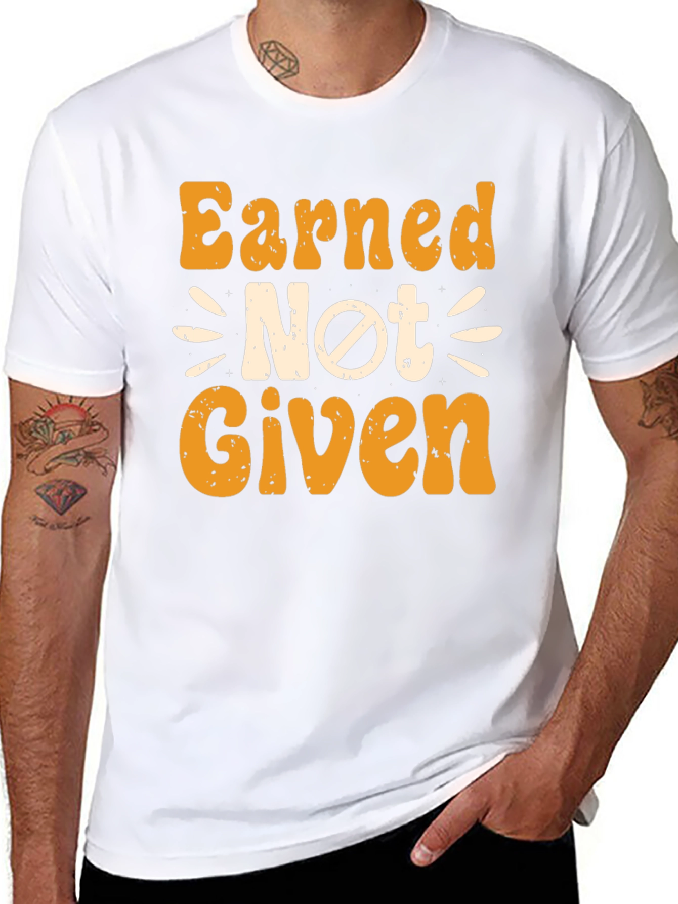 Earned Not Given Graphic Tee - Black