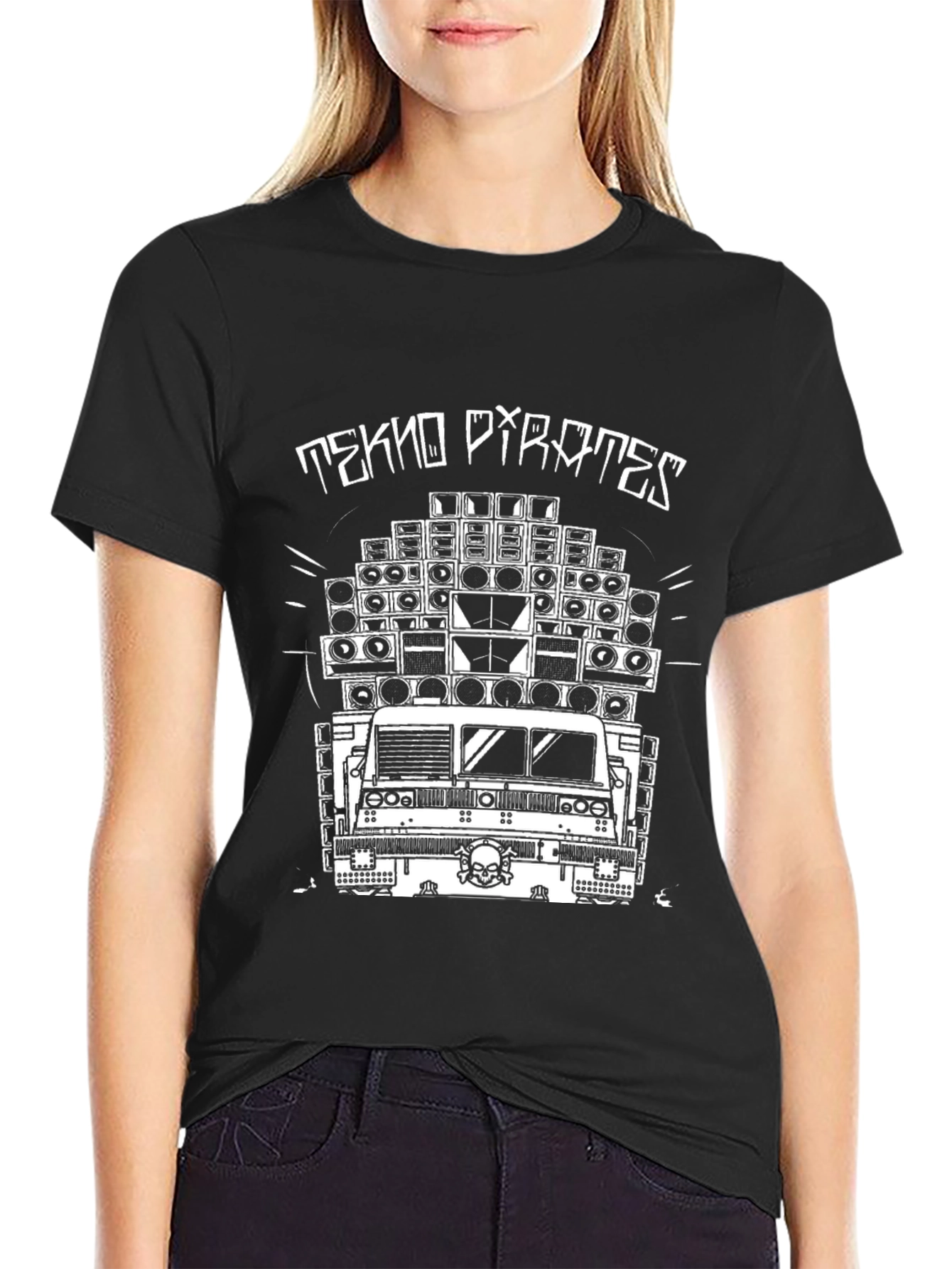 Tekno Pirates Truck T-Shirt - Black Graphic Tee