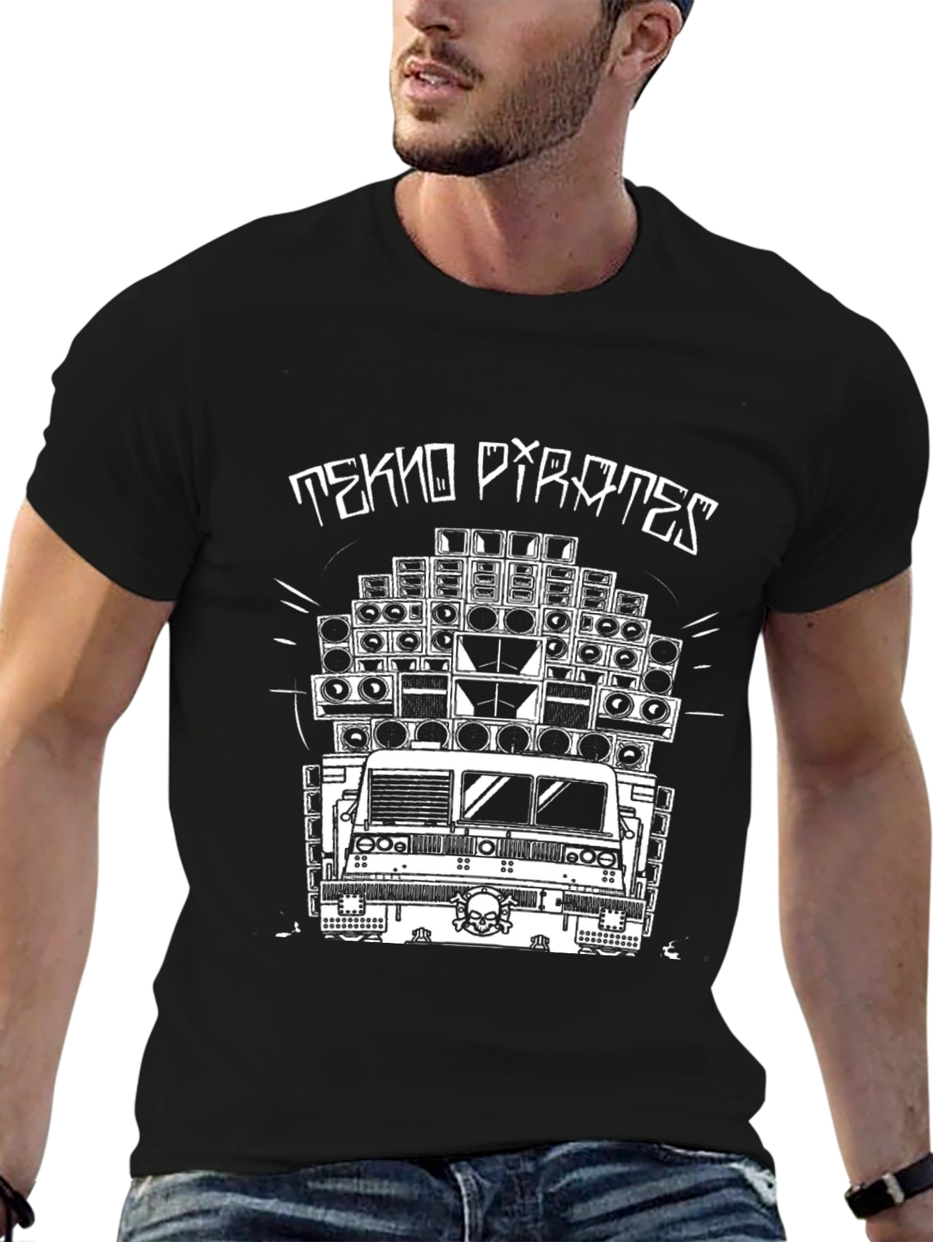 Tekno Pirates Truck T-Shirt - Black Graphic Tee