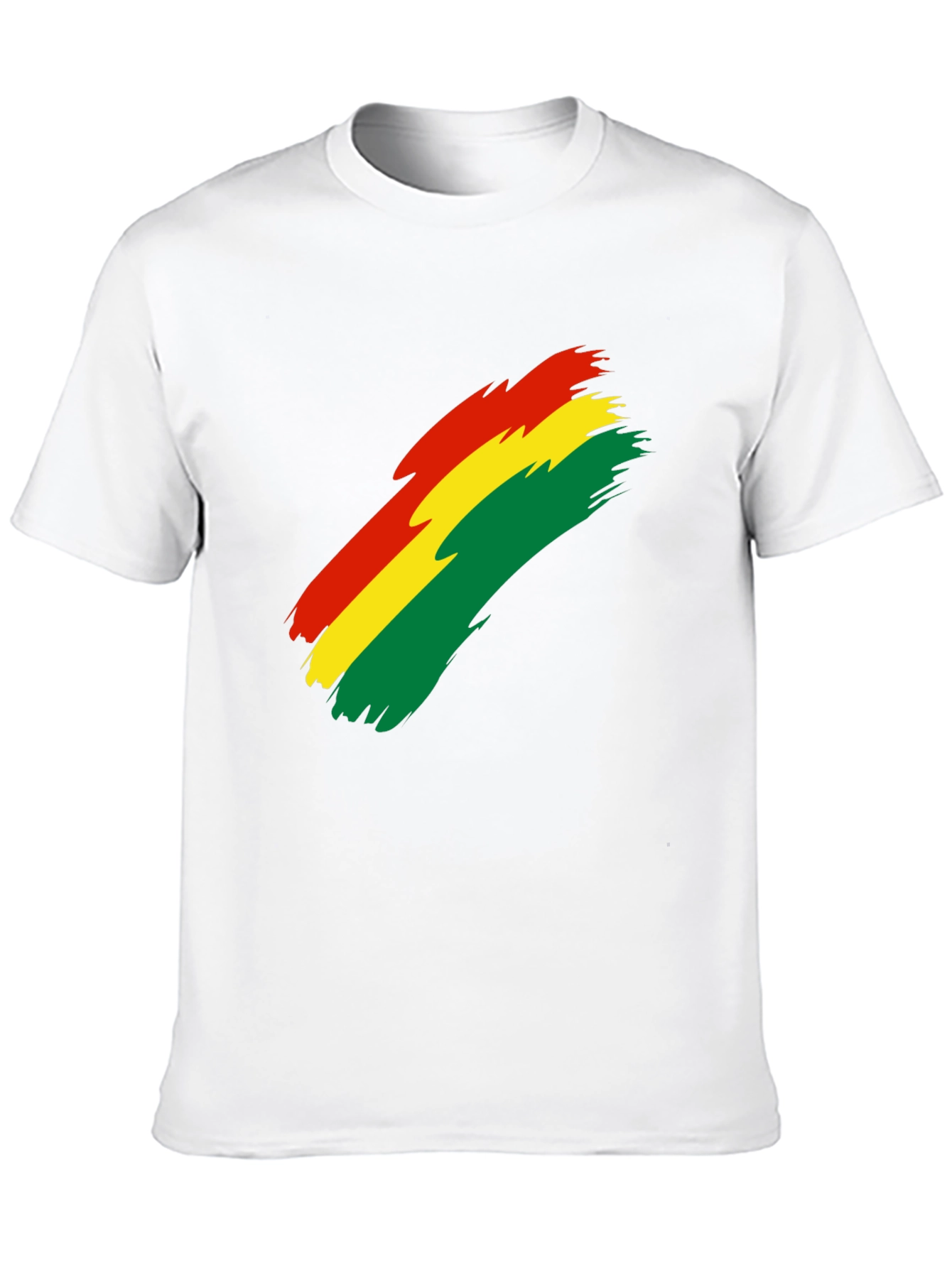 Bolivian Flag Brushstroke Graphic T-Shirt - Black
