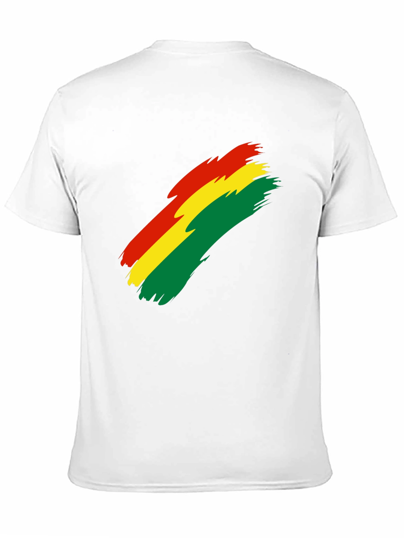Bolivian Flag Brushstroke Graphic T-Shirt - Black
