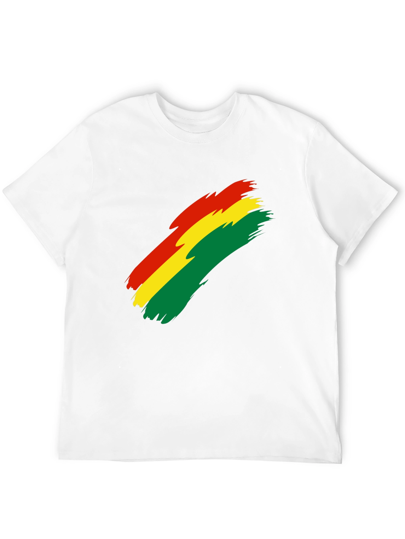 Bolivian Flag Brushstroke Graphic T-Shirt - Black