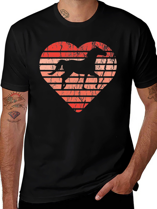 Horse Lover Heart Graphic T-Shirt