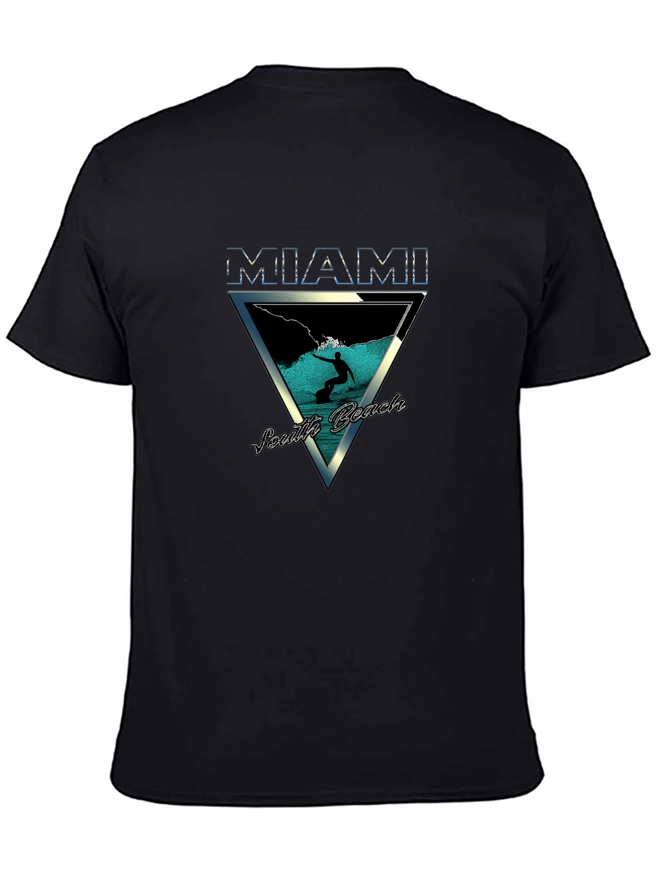 Miami South Beach Graphic Tee - Surfer Design