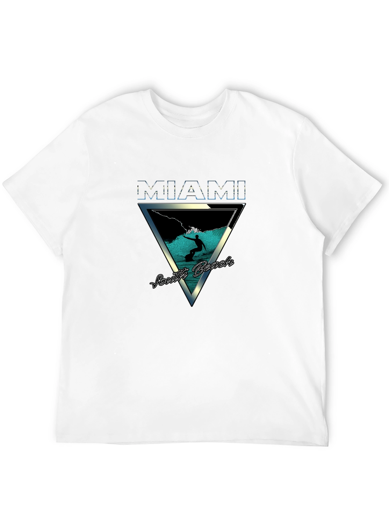Miami South Beach Graphic Tee - Surfer Design