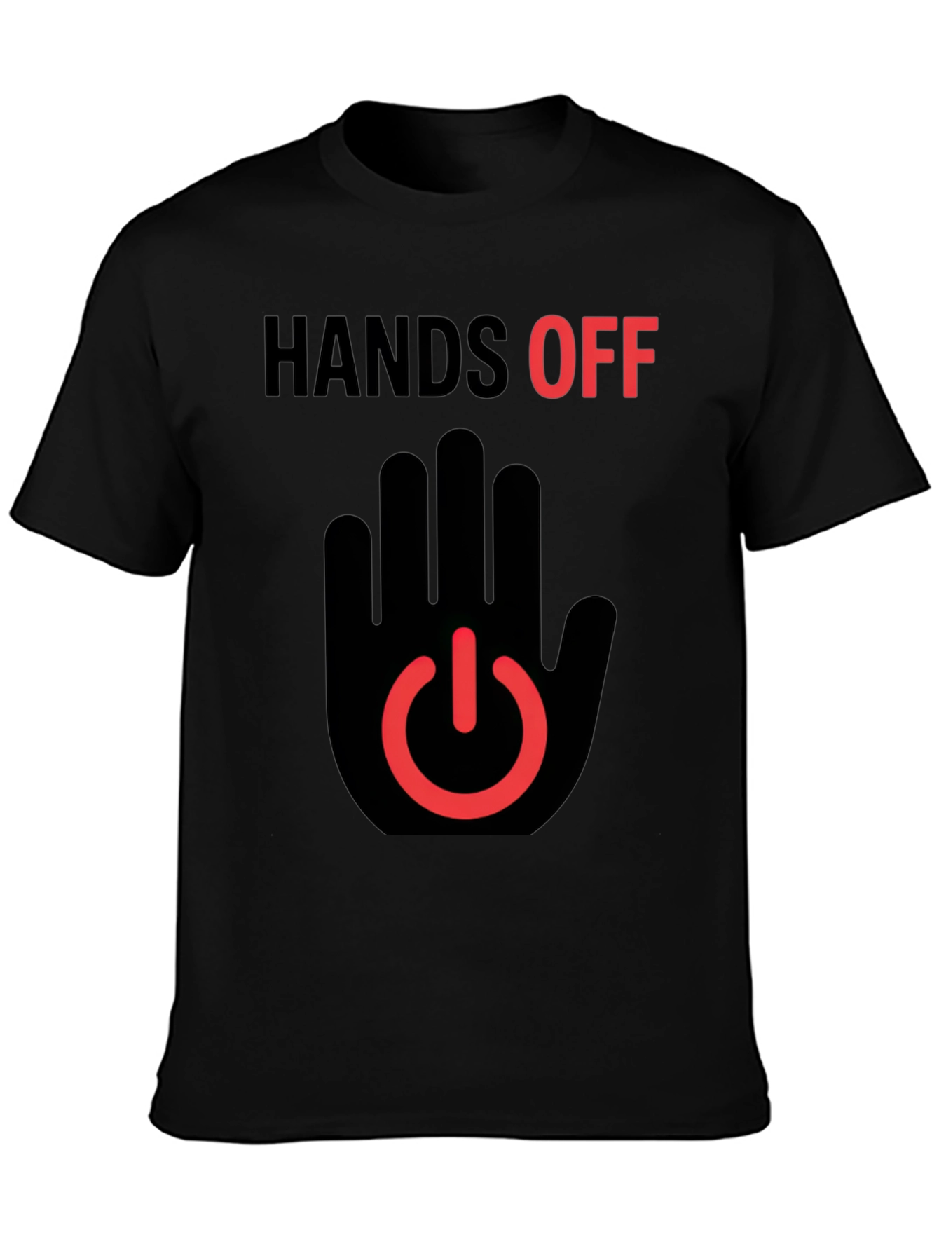 Hands Off Graphic T-Shirt - Black