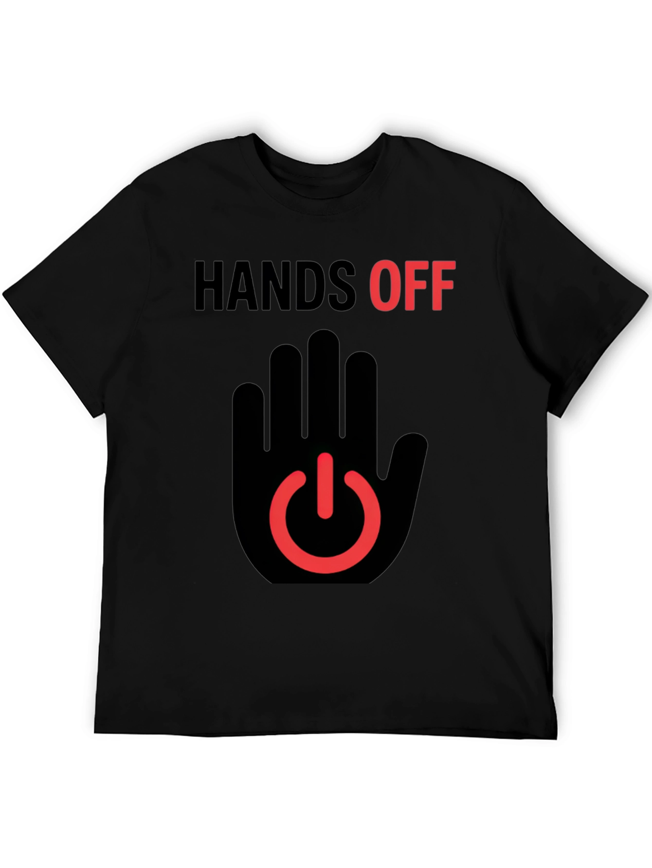 Hands Off Graphic T-Shirt - Black