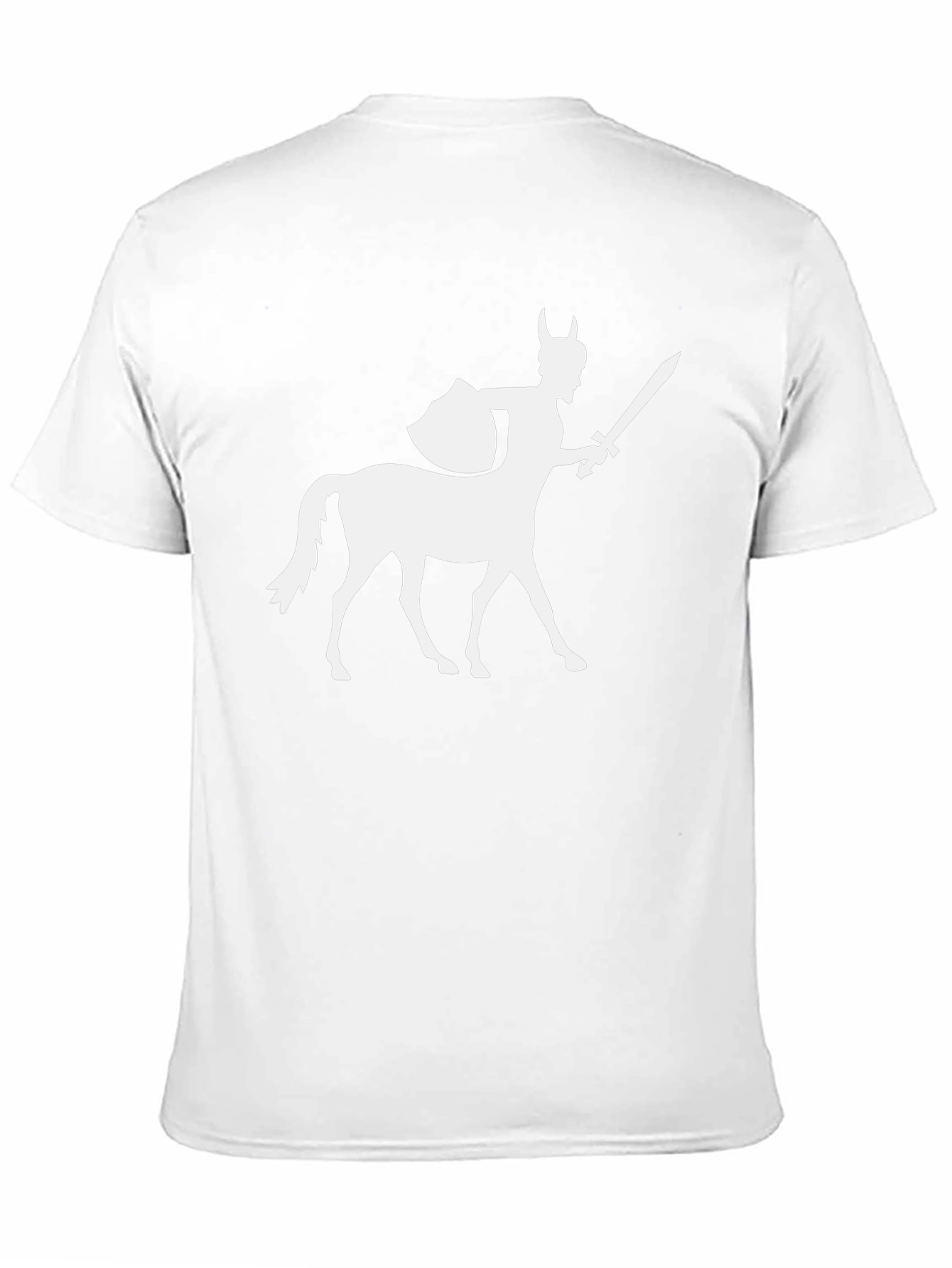 Centaur Warrior Graphic Tee - Black Cotton T-Shirt