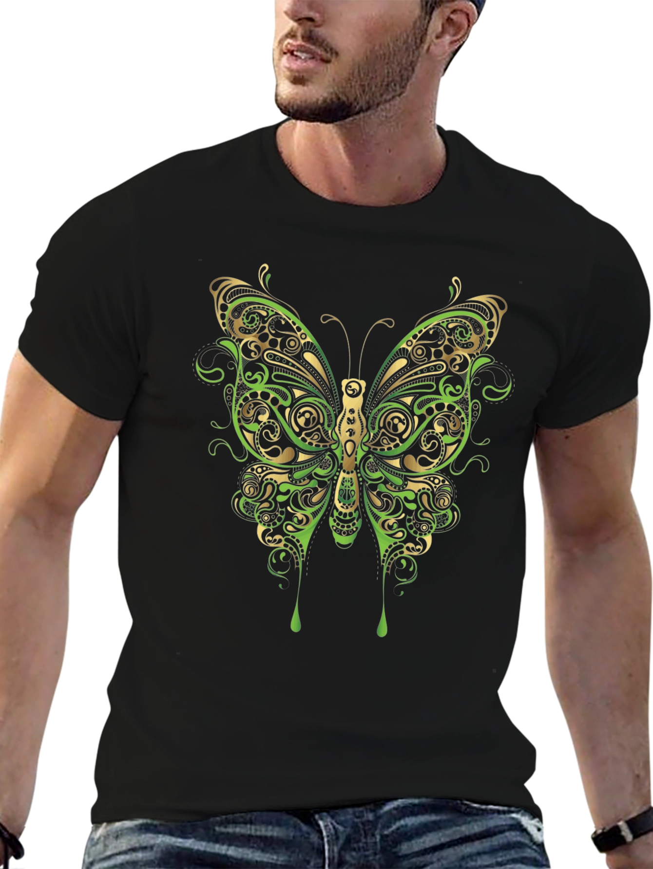 Butterfly Graphic Tee - Black