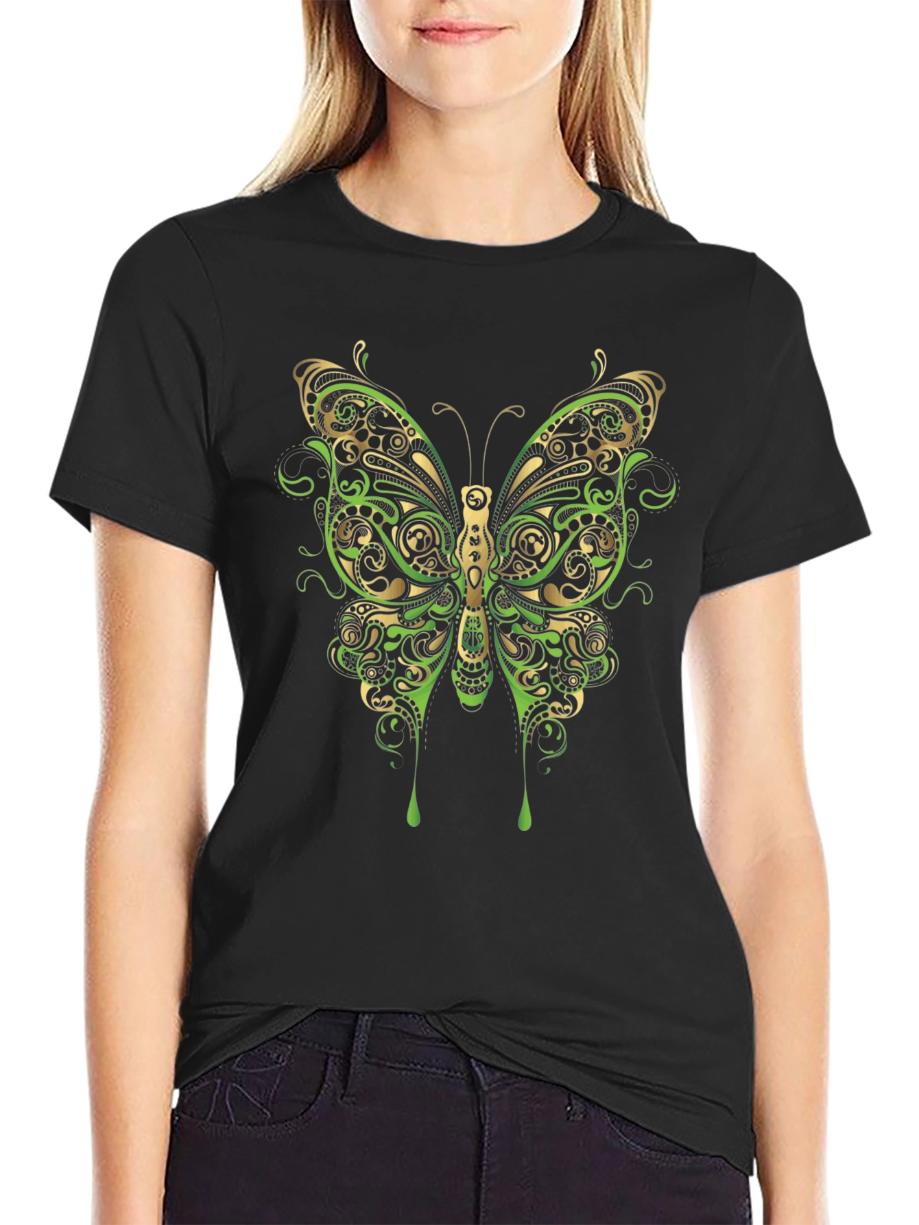 Butterfly Graphic Tee - Black
